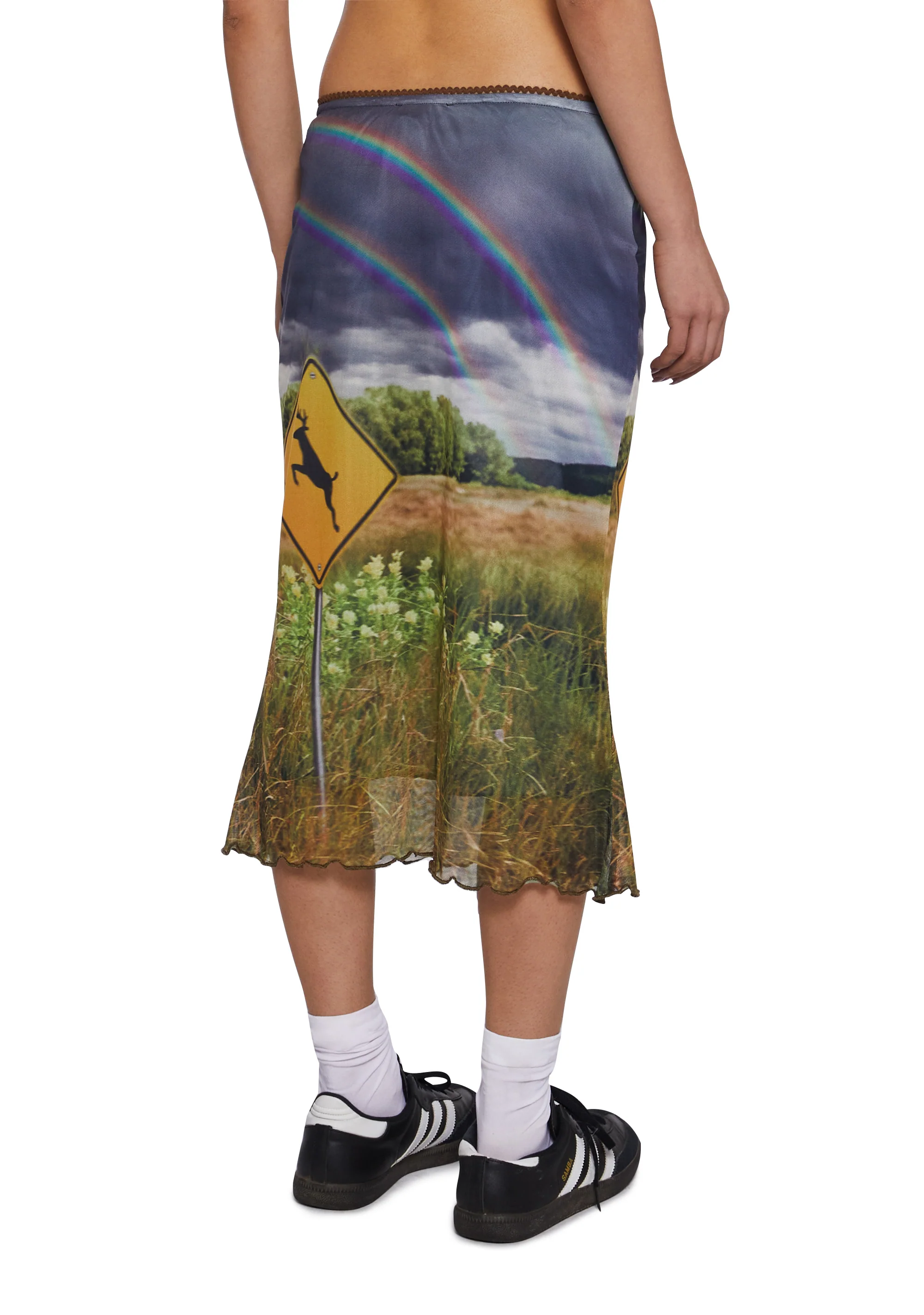 Double Rainbow Mind Mesh Skirt - Image 4