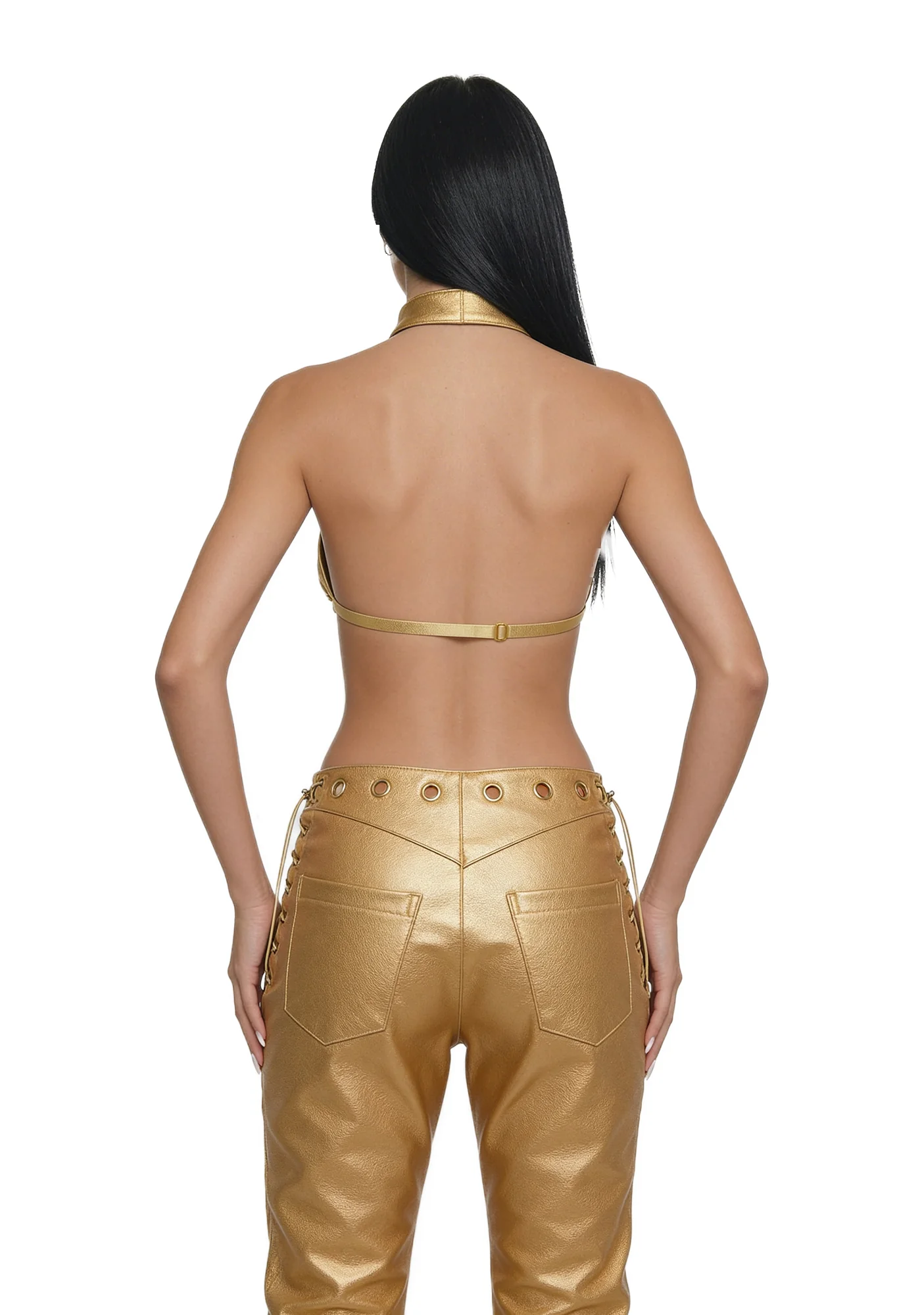 Pierced Cross Top - Gold - Image 4