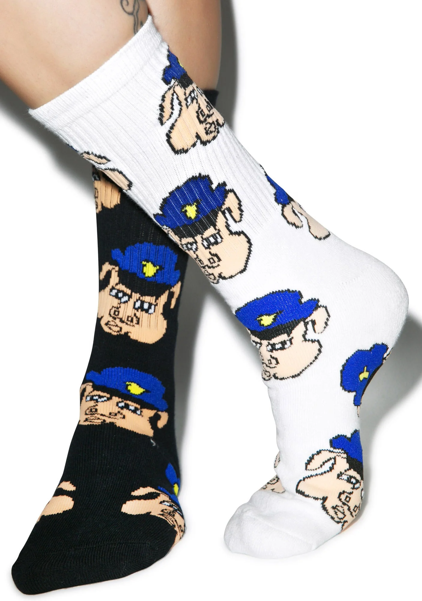 Pig Cop Socks - Black - Image 2