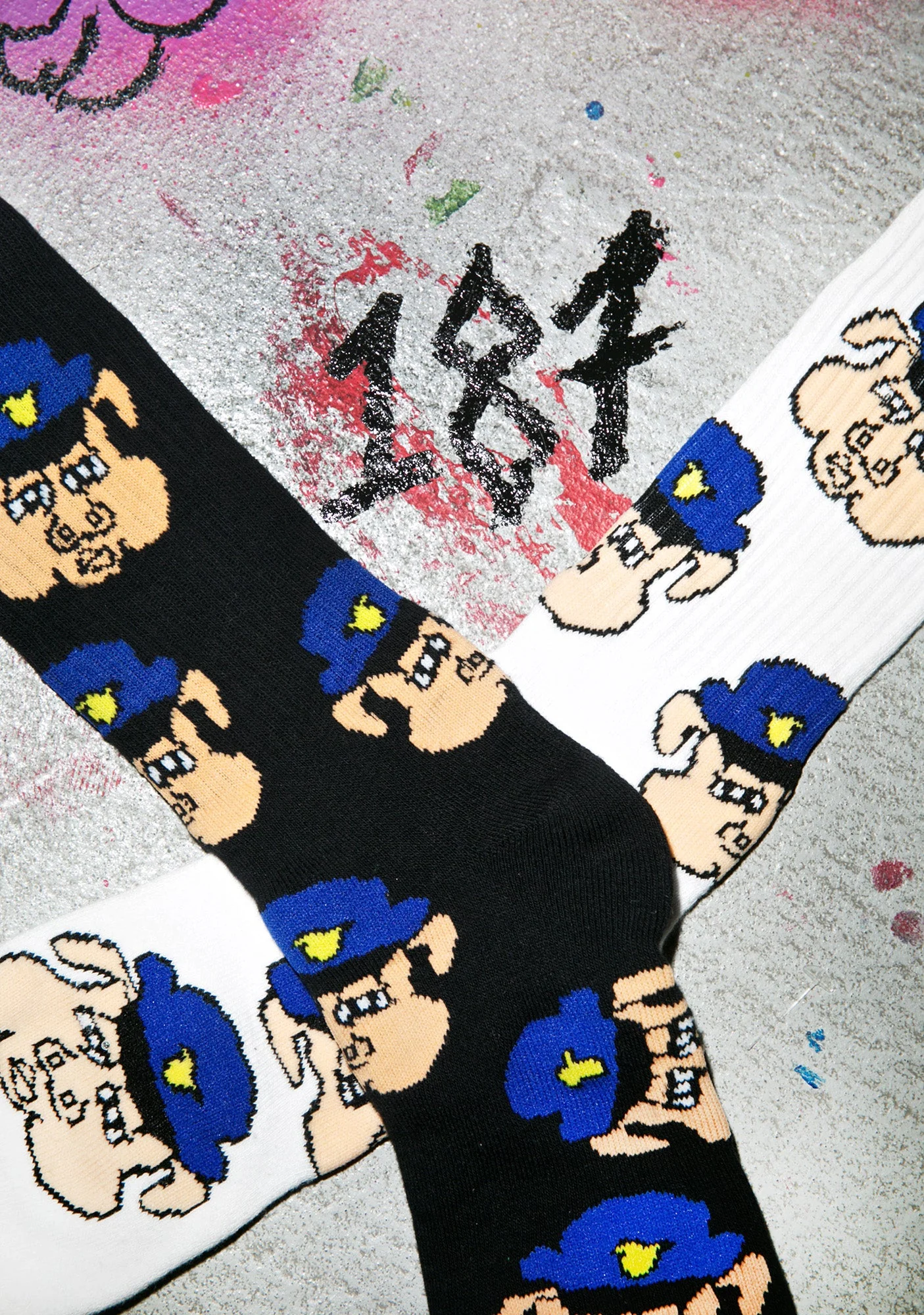 Pig Cop Socks - Black - Image 6