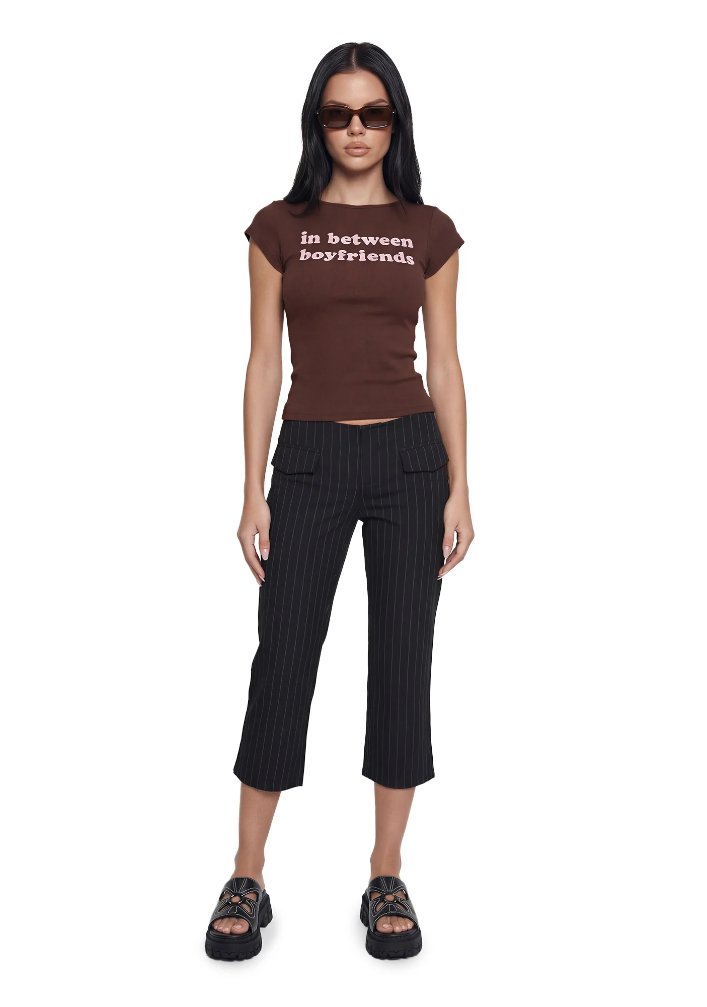 Gwen Pinstripe Capris - Image 2