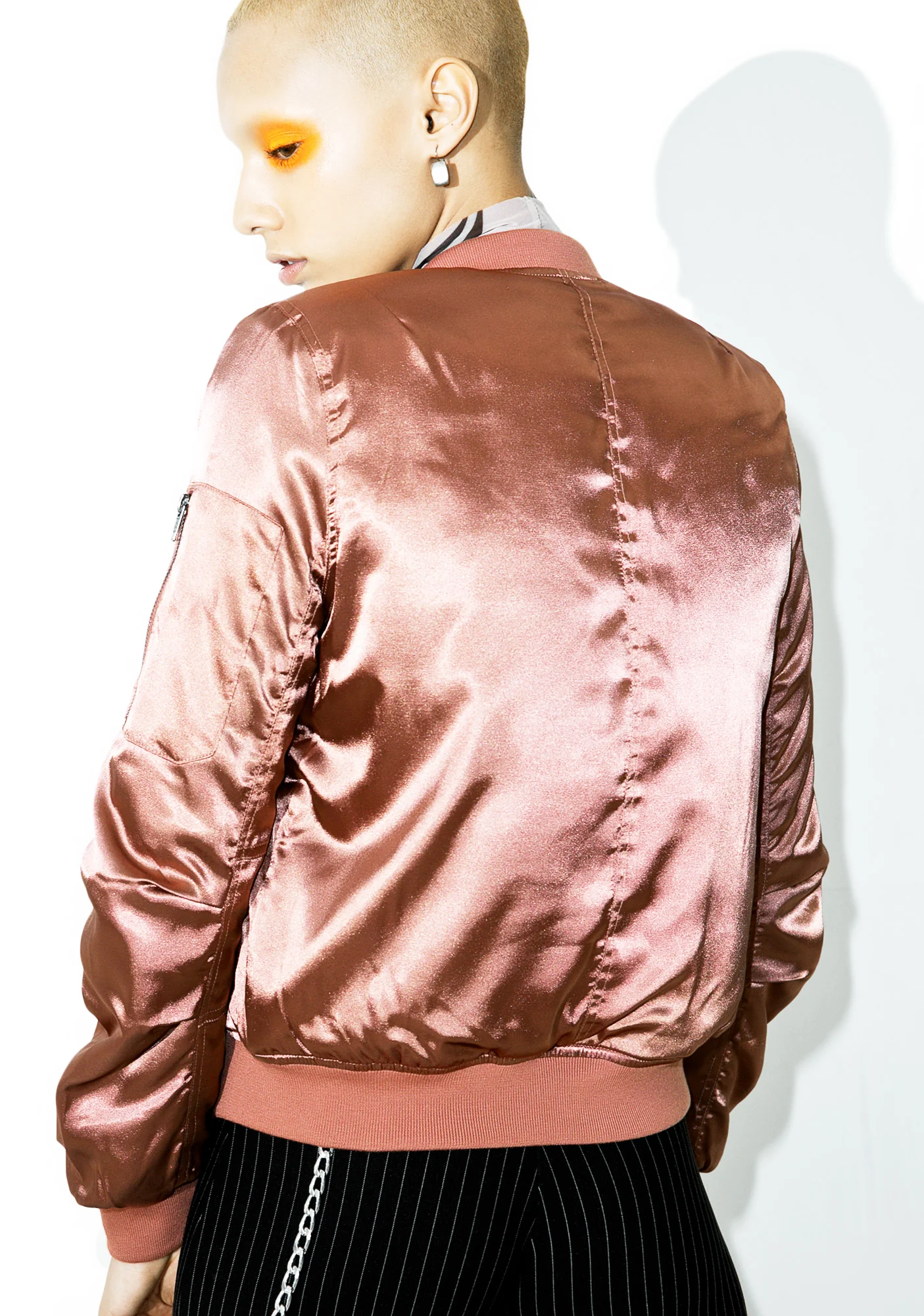 Pink Champagne Bomber Jacket - Image 5