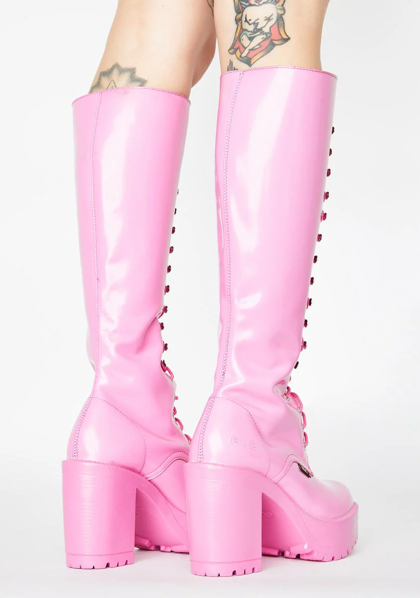 Pink Lash Boots - Light Pink - Image 4