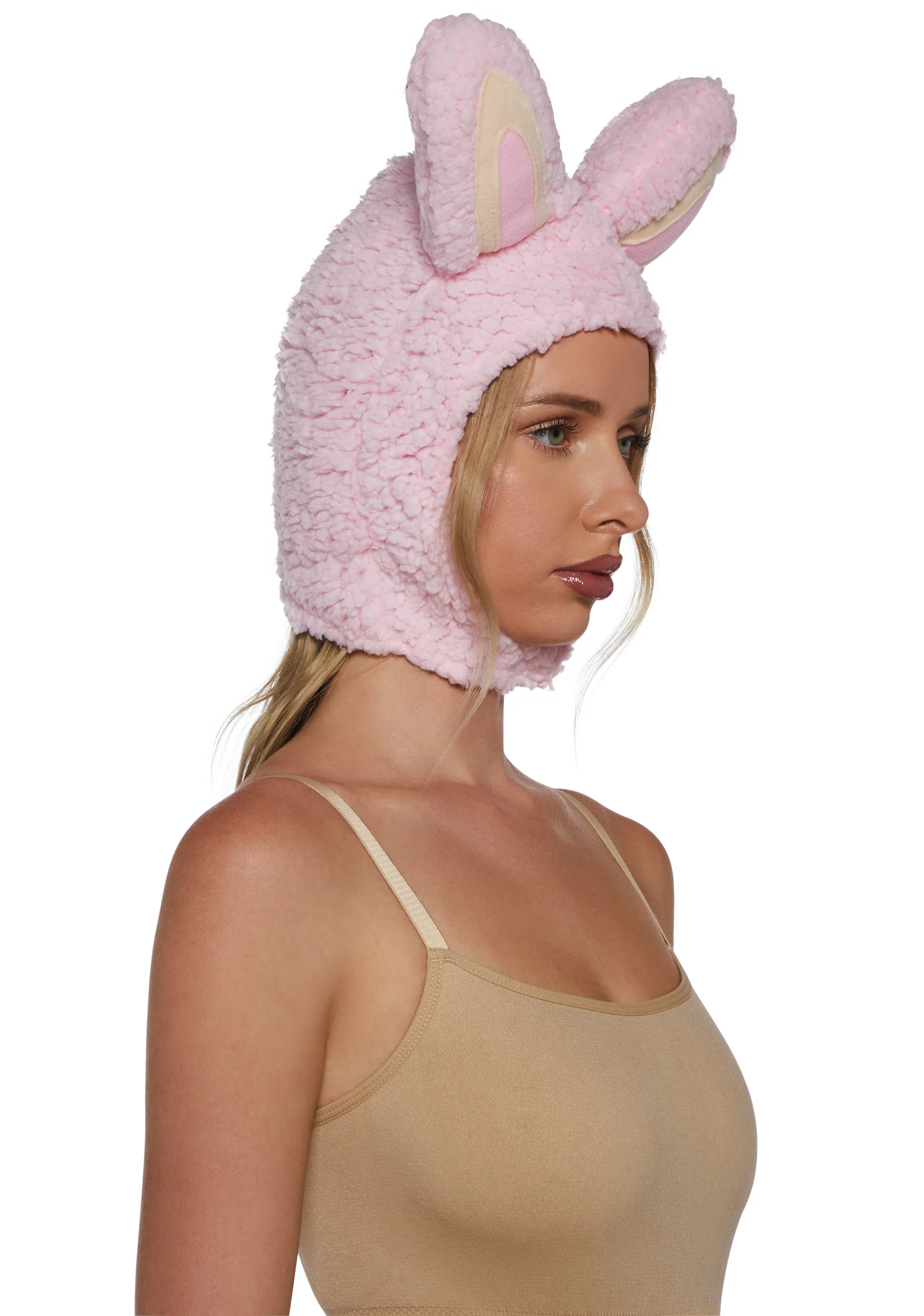 Little Monster Costume Hood - Pink - Image 2