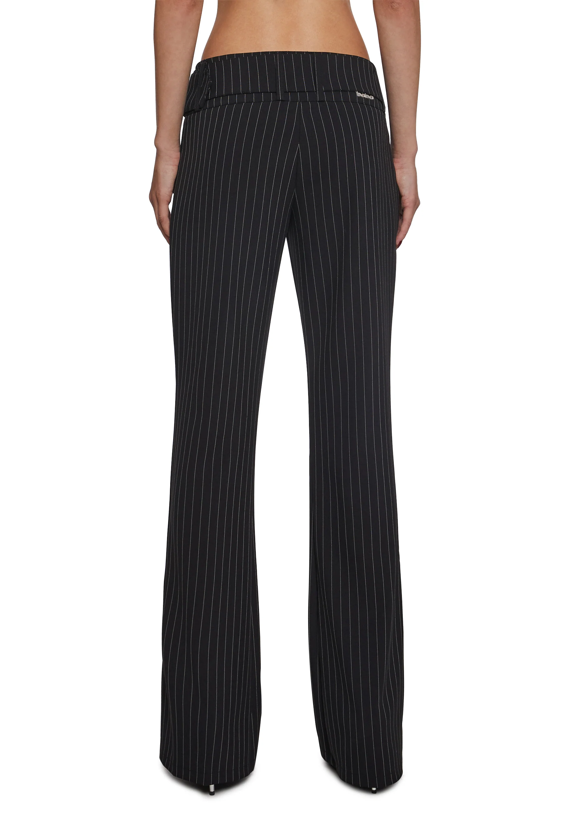 Pinstripe Low Rise Slacks - Image 4