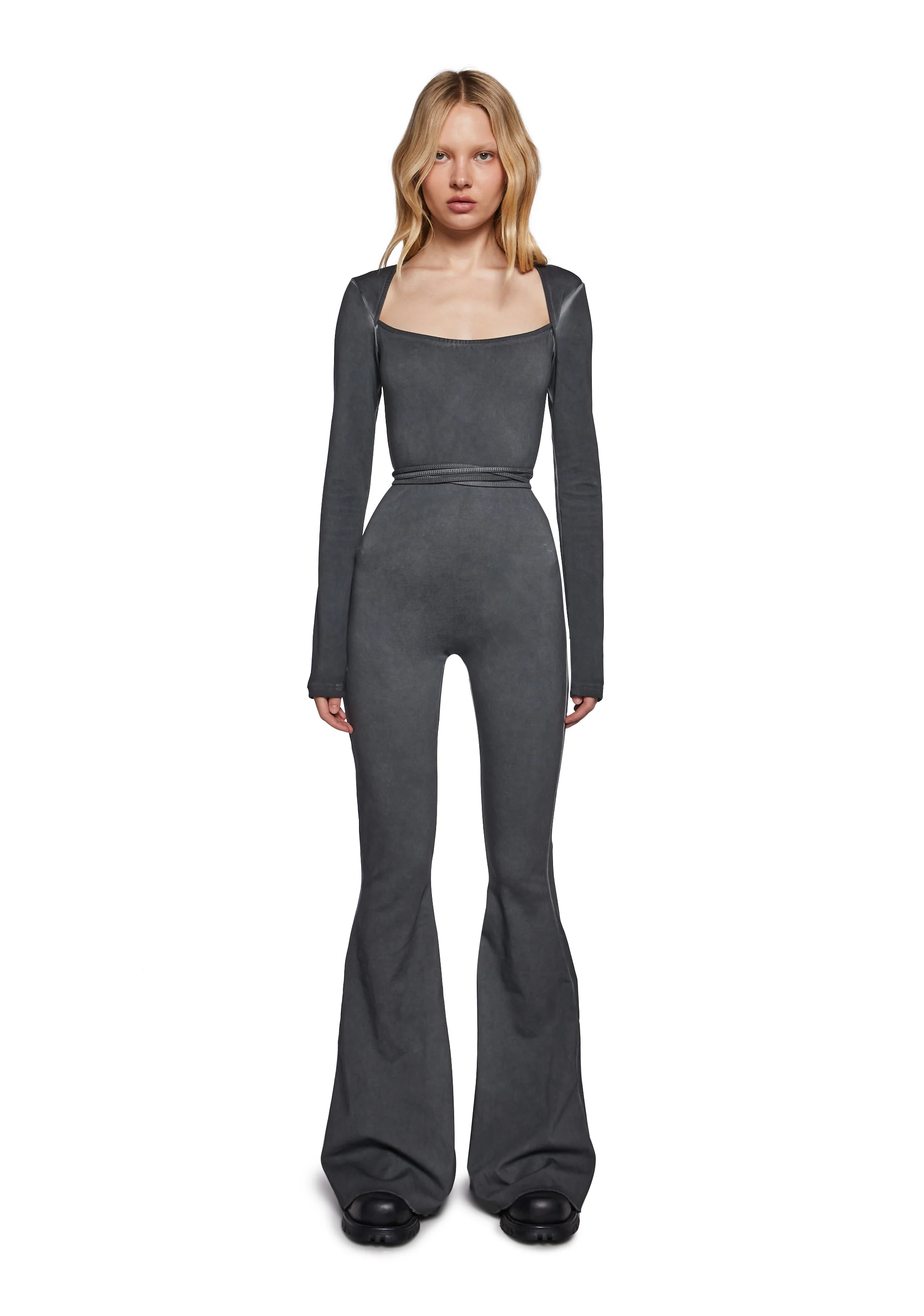 Pitch Open Back Jumpsuit - Gray - Image 5
