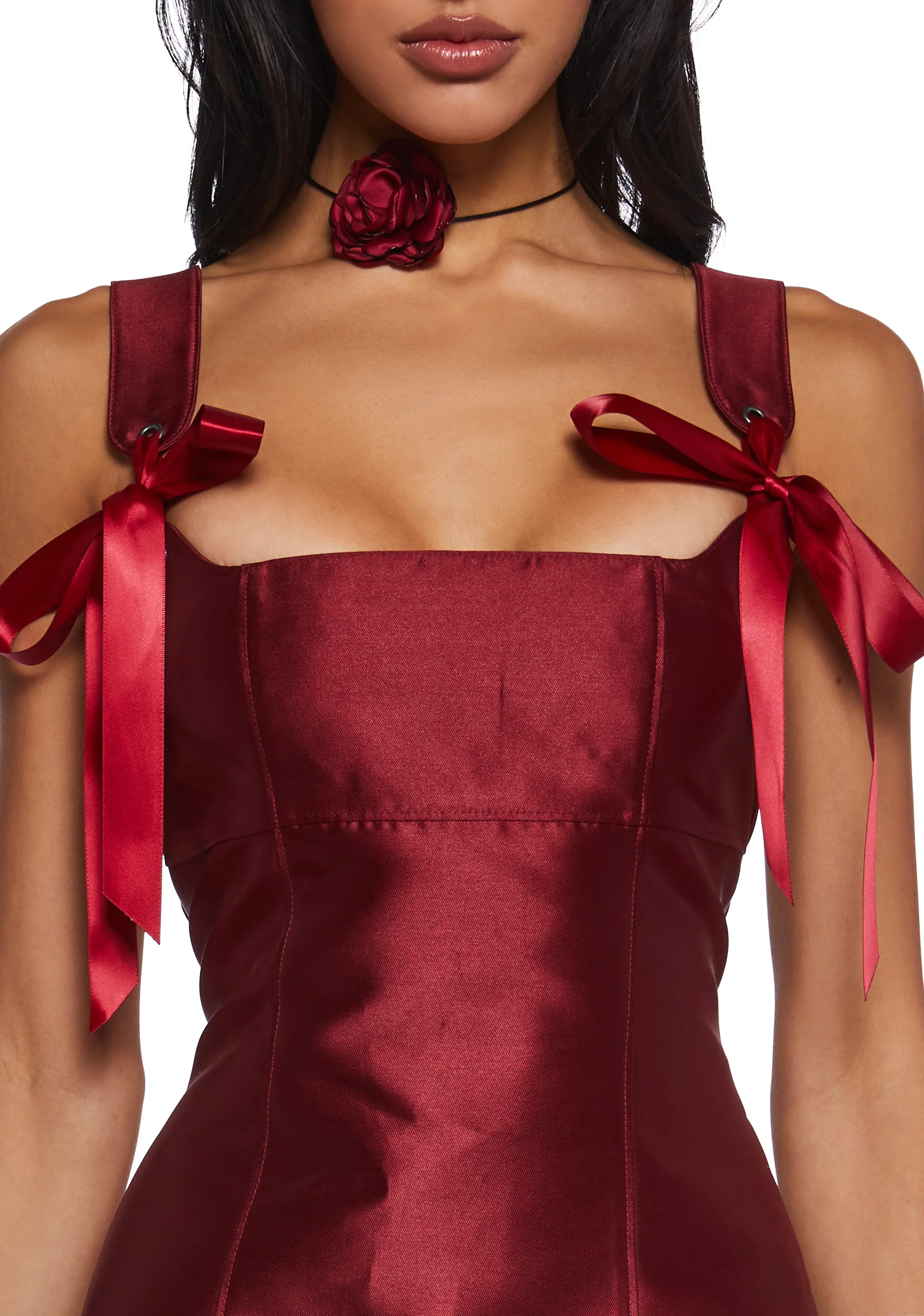 Pixie Stardust Mini Dress - Burgundy - Image 6