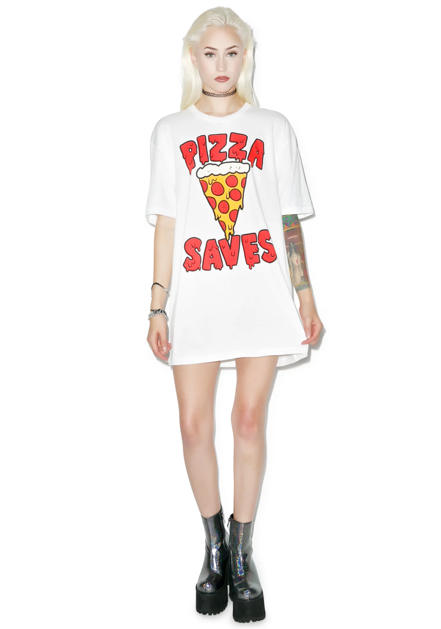 Pizza Saves Tee - Image 3