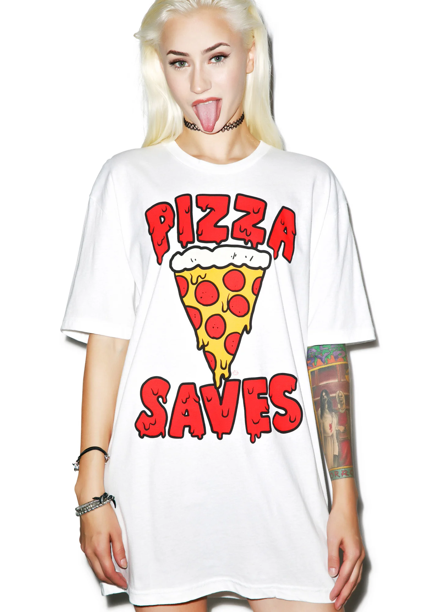Pizza Saves Tee - Image 5