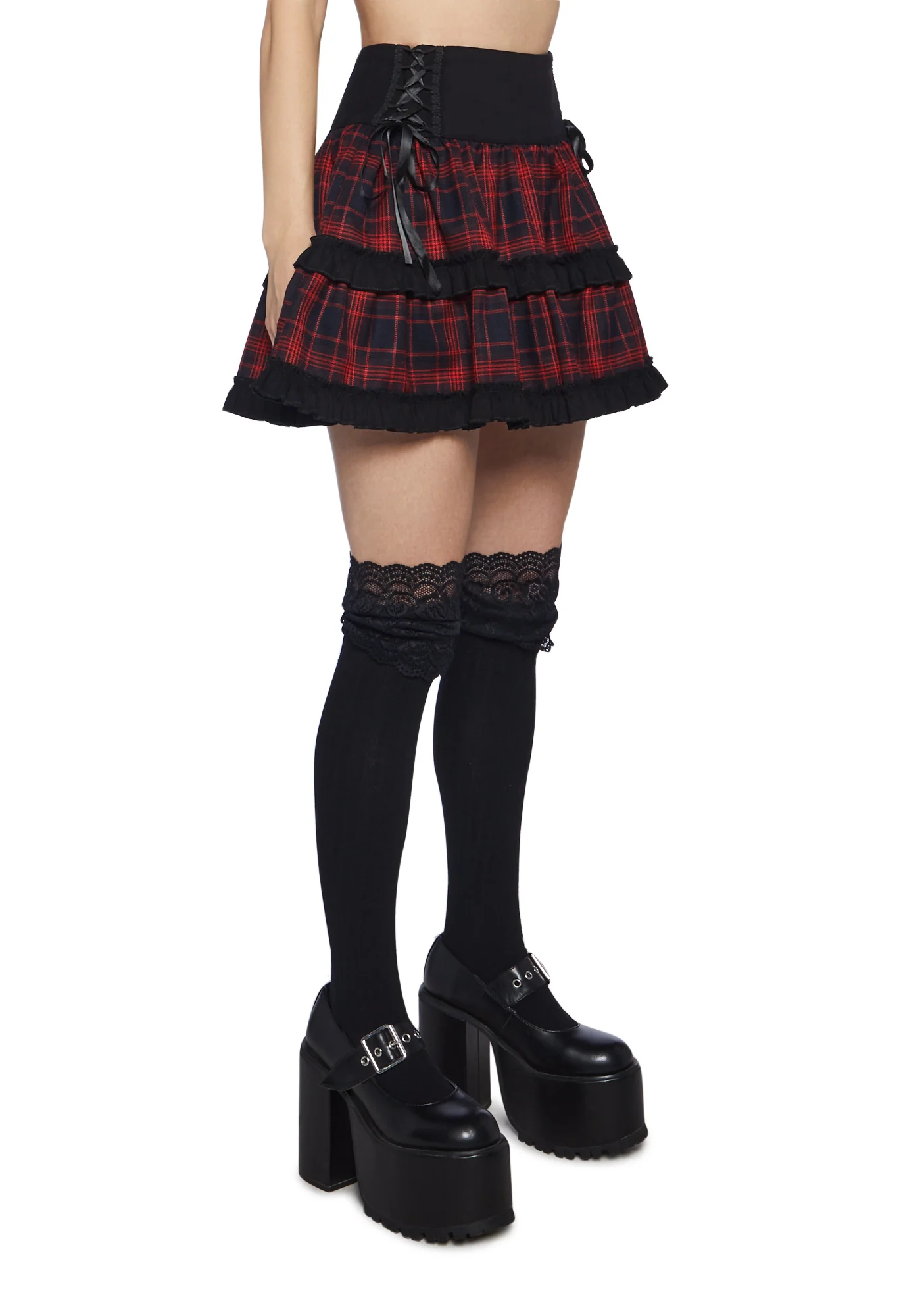 Goth Grooves Mini Skirt - Image 3