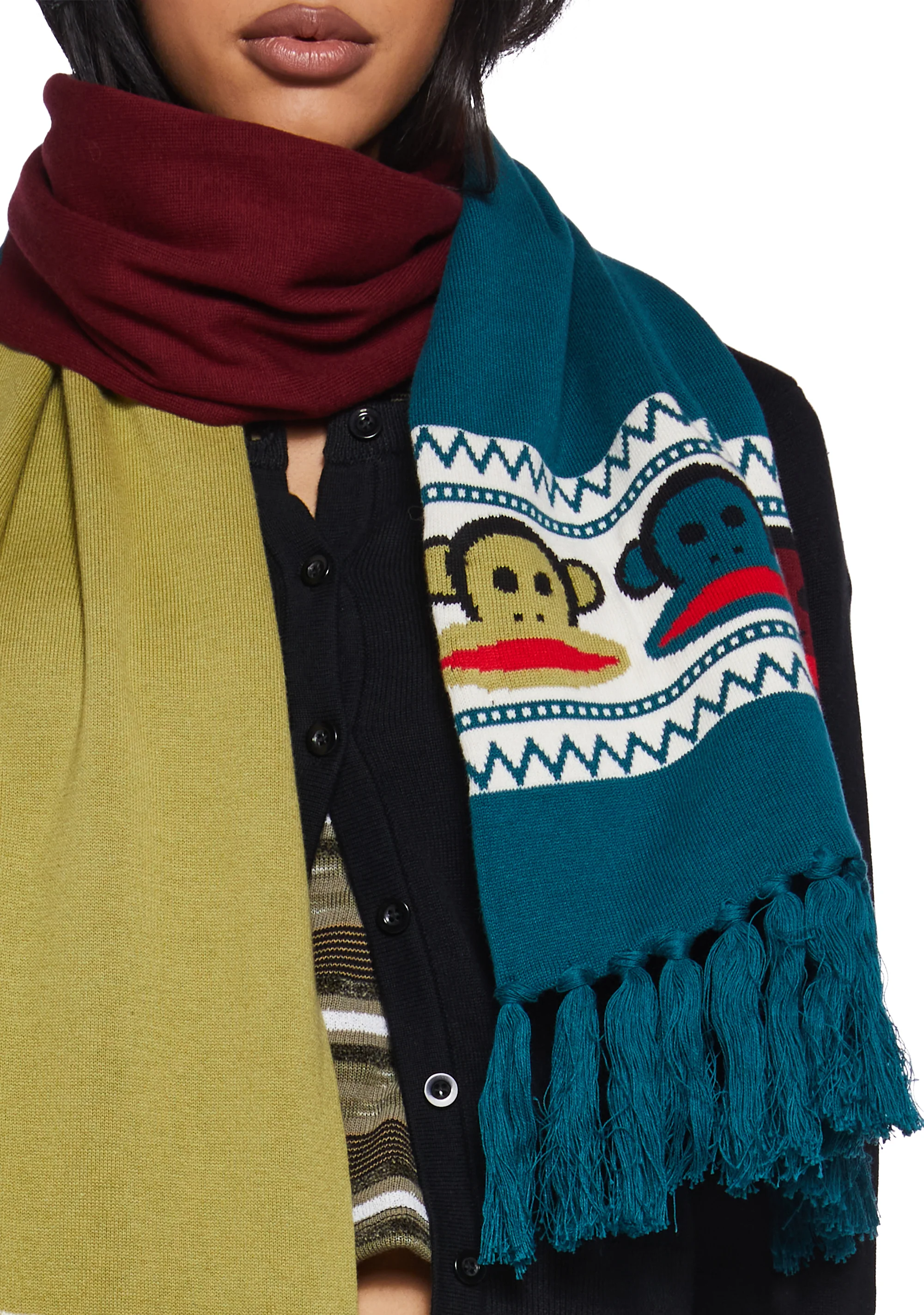 Retro Cozy Knit Scarf - Image 2