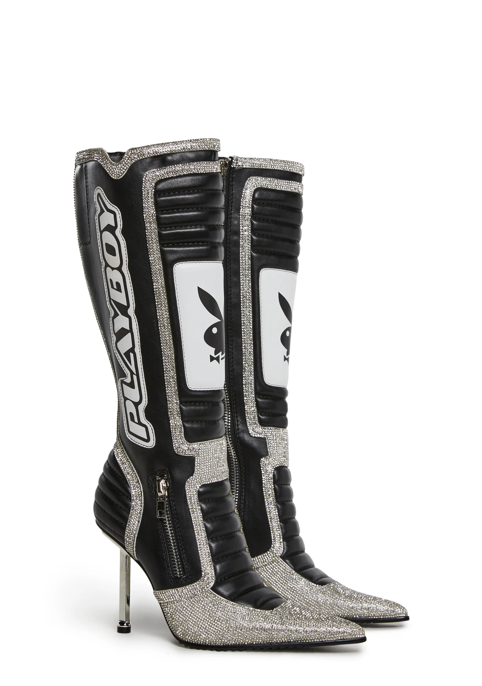 Revved Up Ready Moto Boots - Rhinestone - Image 3