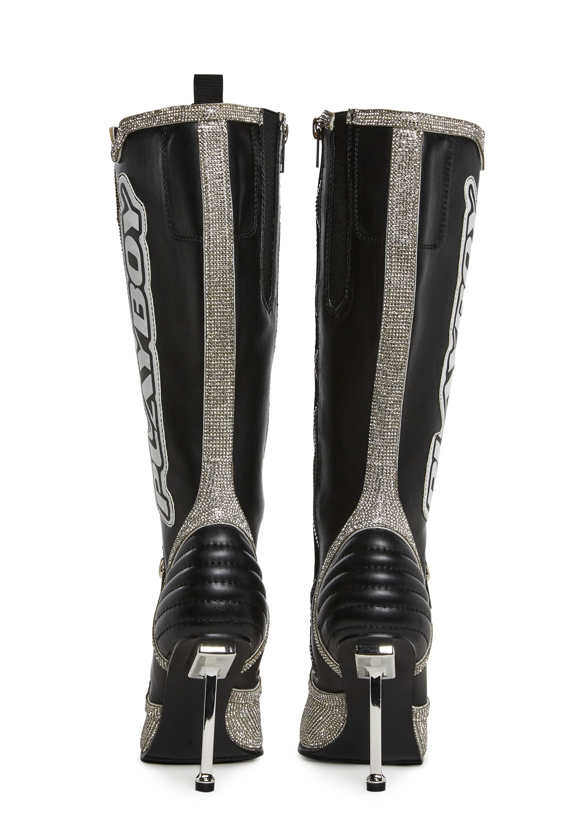 Revved Up Ready Moto Boots - Rhinestone - Image 4