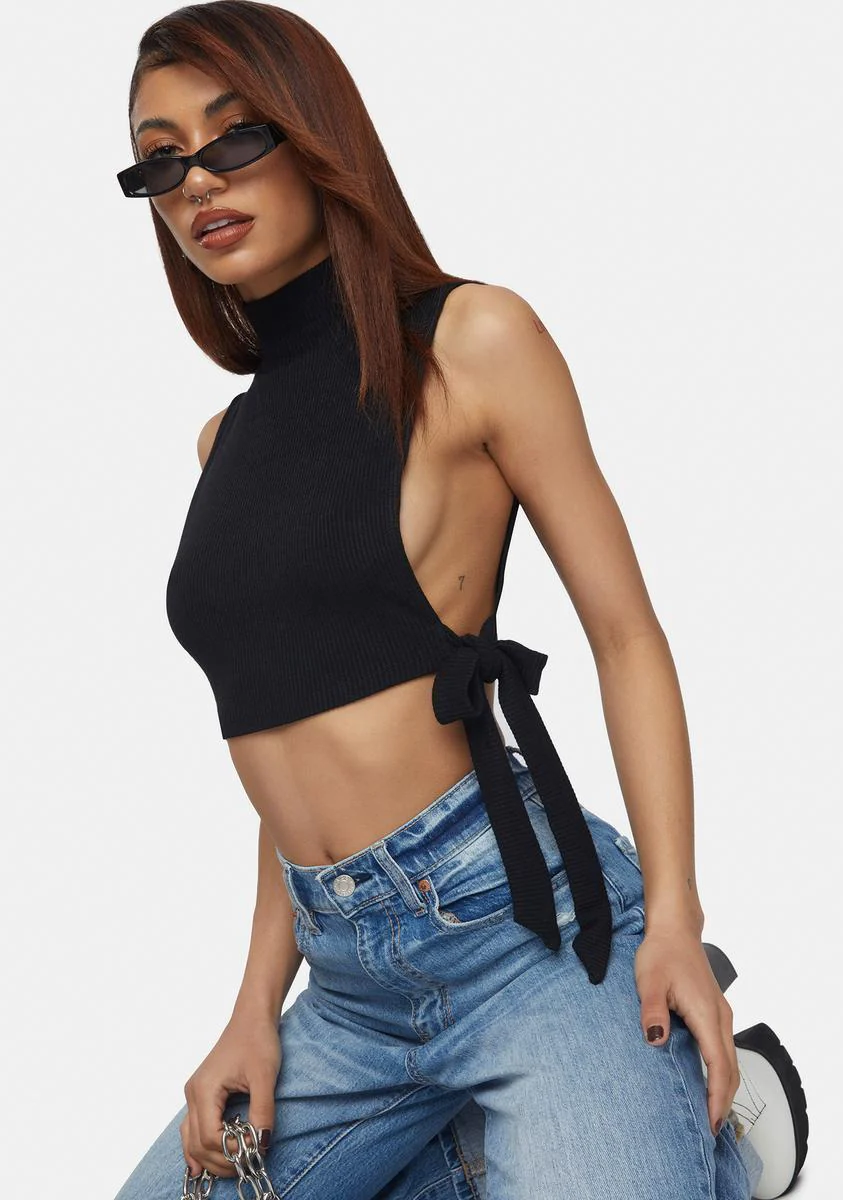 Please You Side Tie Crop Tank - Image 2