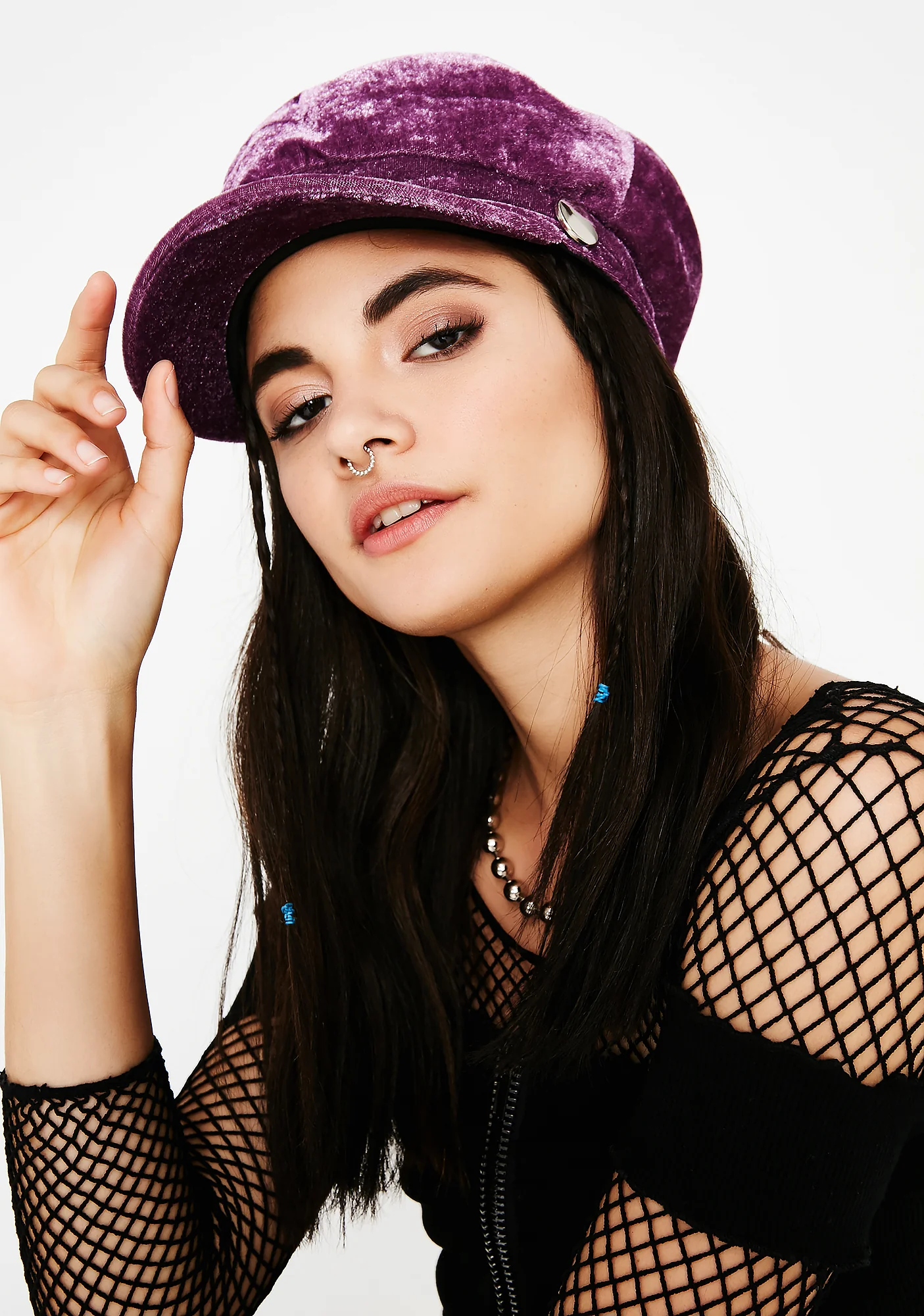 Plum Sugar Baby Velvet Cap - Image 2
