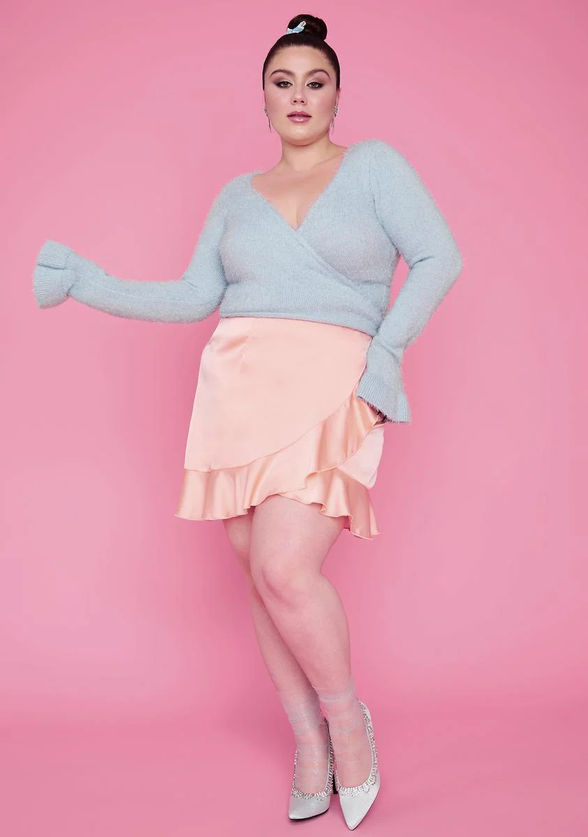 Plus Aqua Cherish My Love Wrap Sweater - Image 3