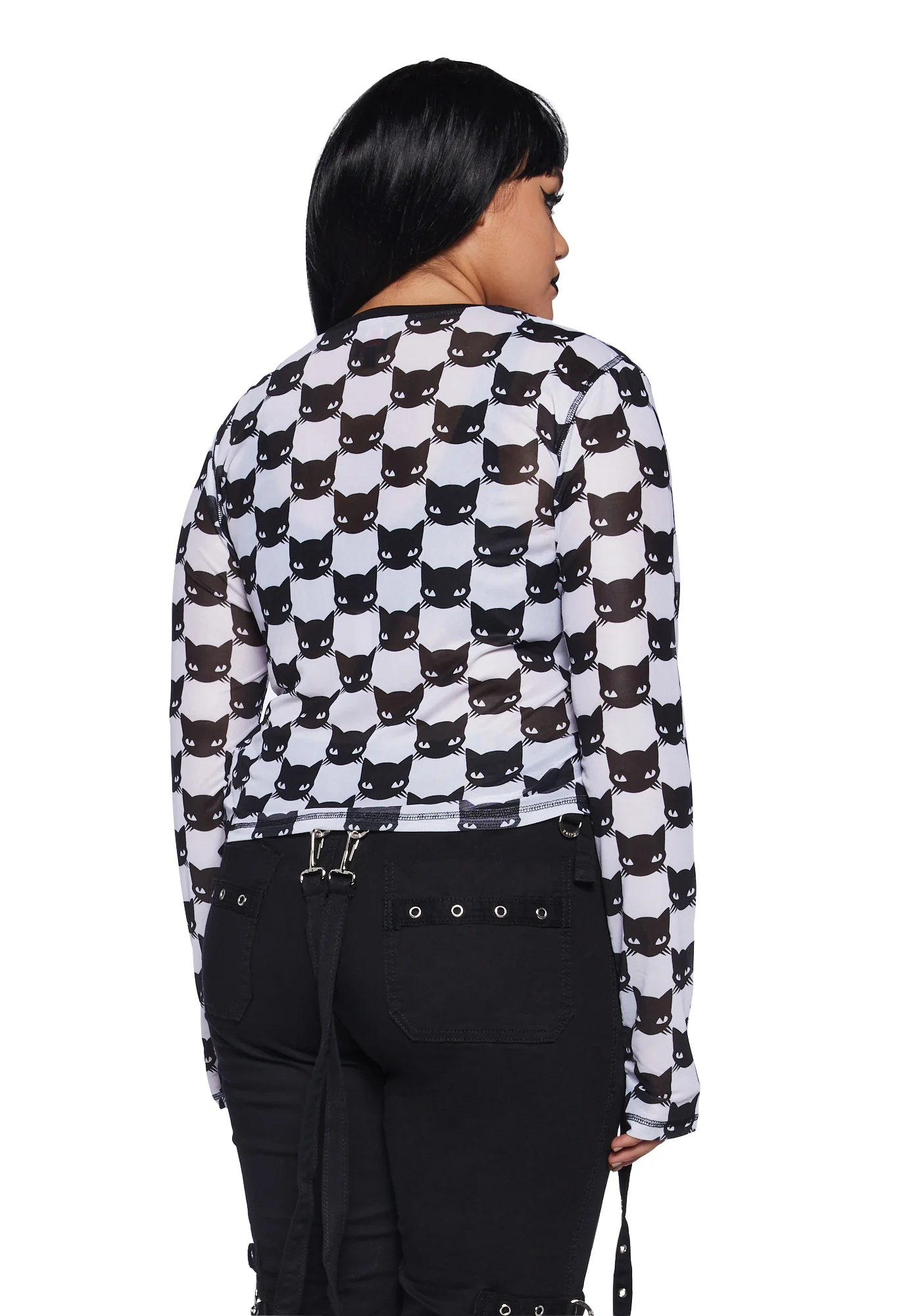 Plus Cat Bandit Mesh Top - Image 4