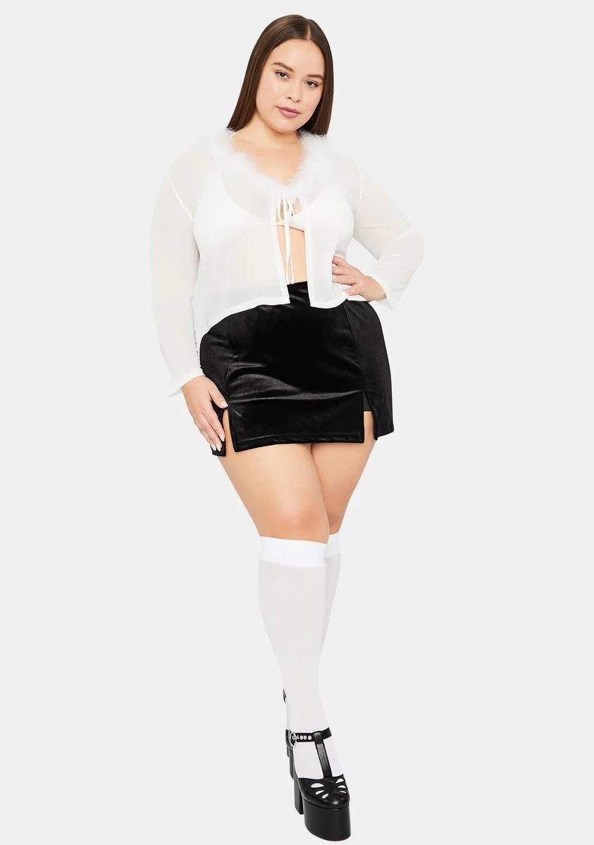 Plus Chill By The Fire Tie Front Cardigan - Image 3