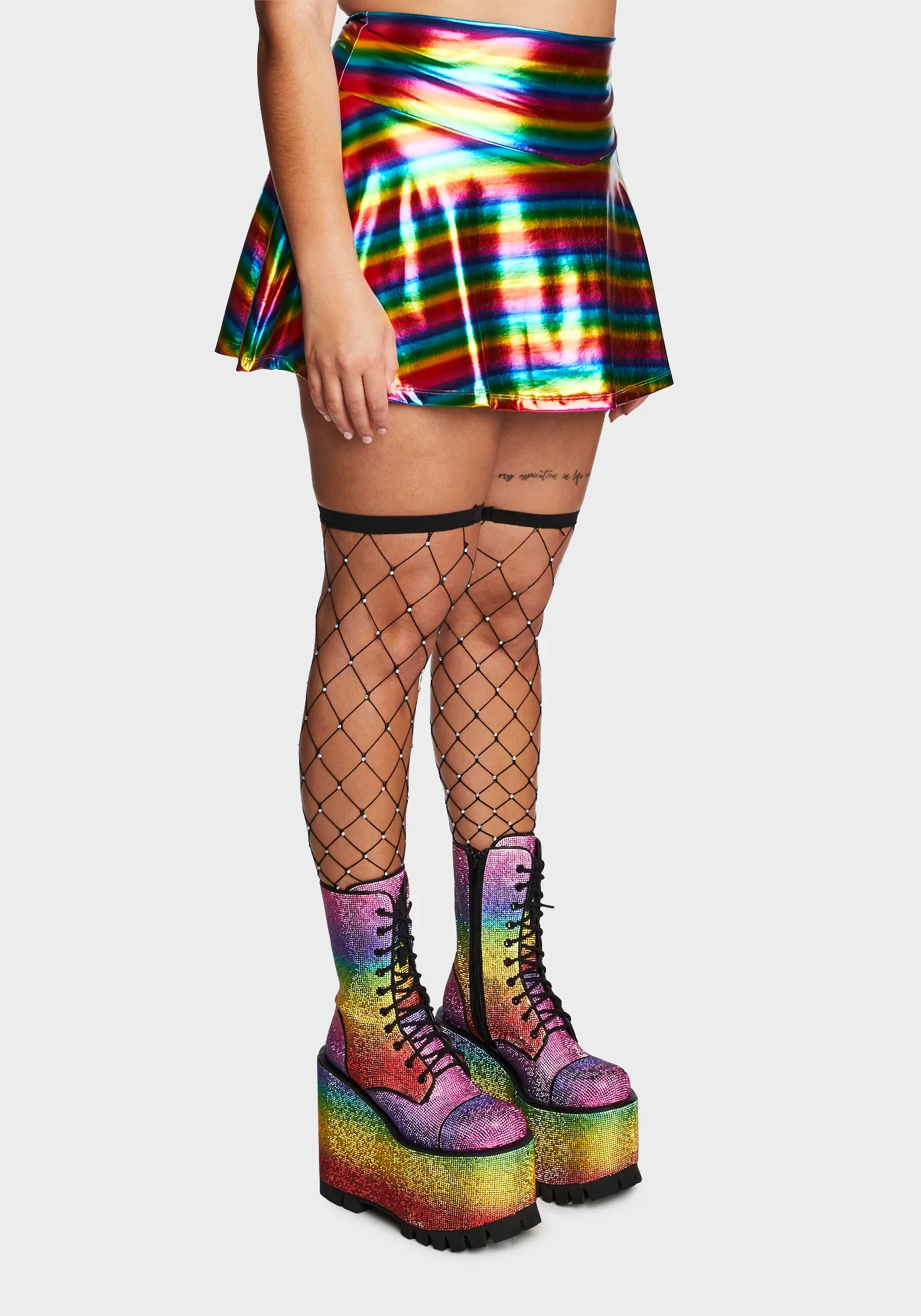 Plus Color Me Happy Striped Mini Skort - Image 3