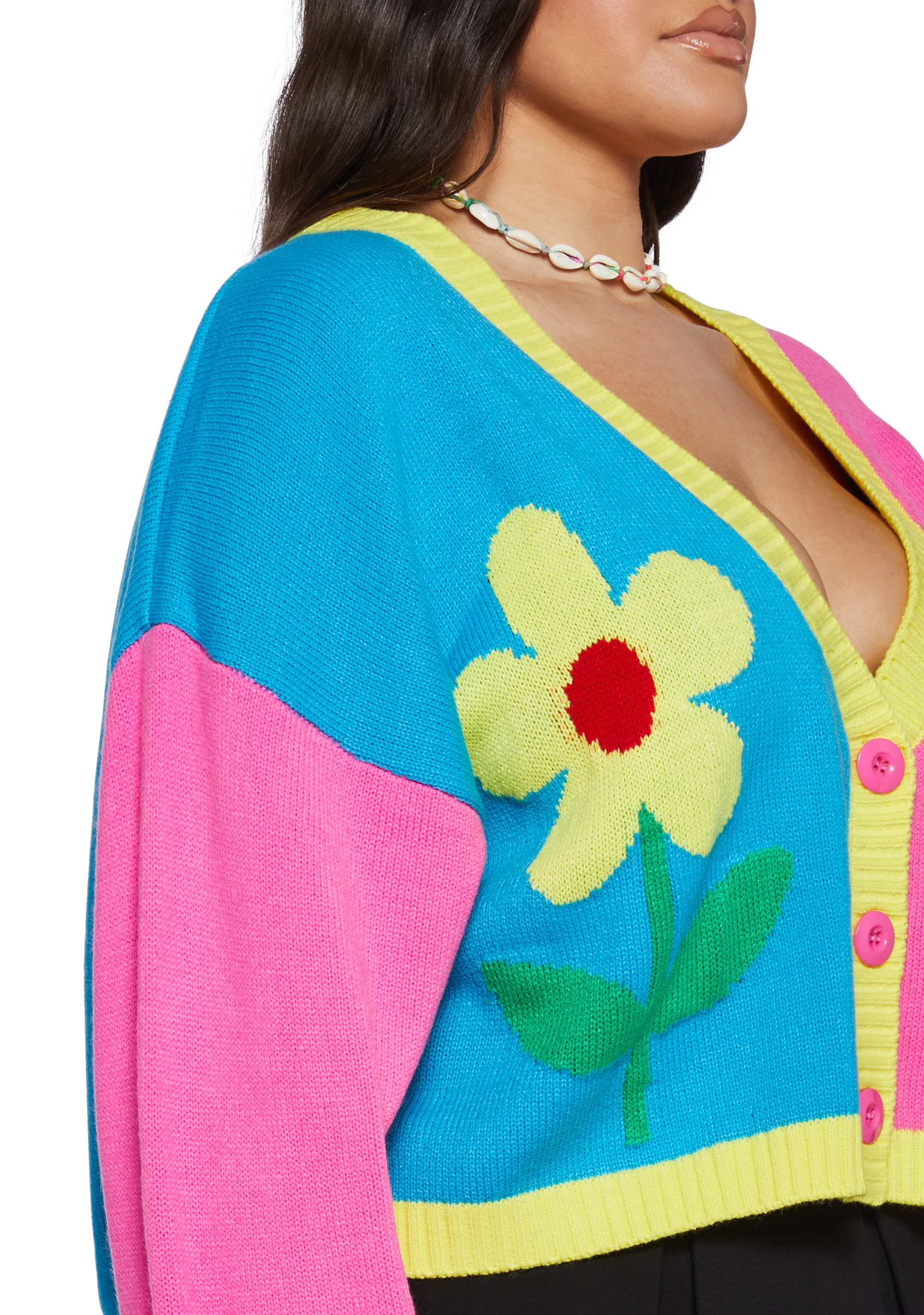 Plus Daisy Dreams Oversized Cardigan - Image 4