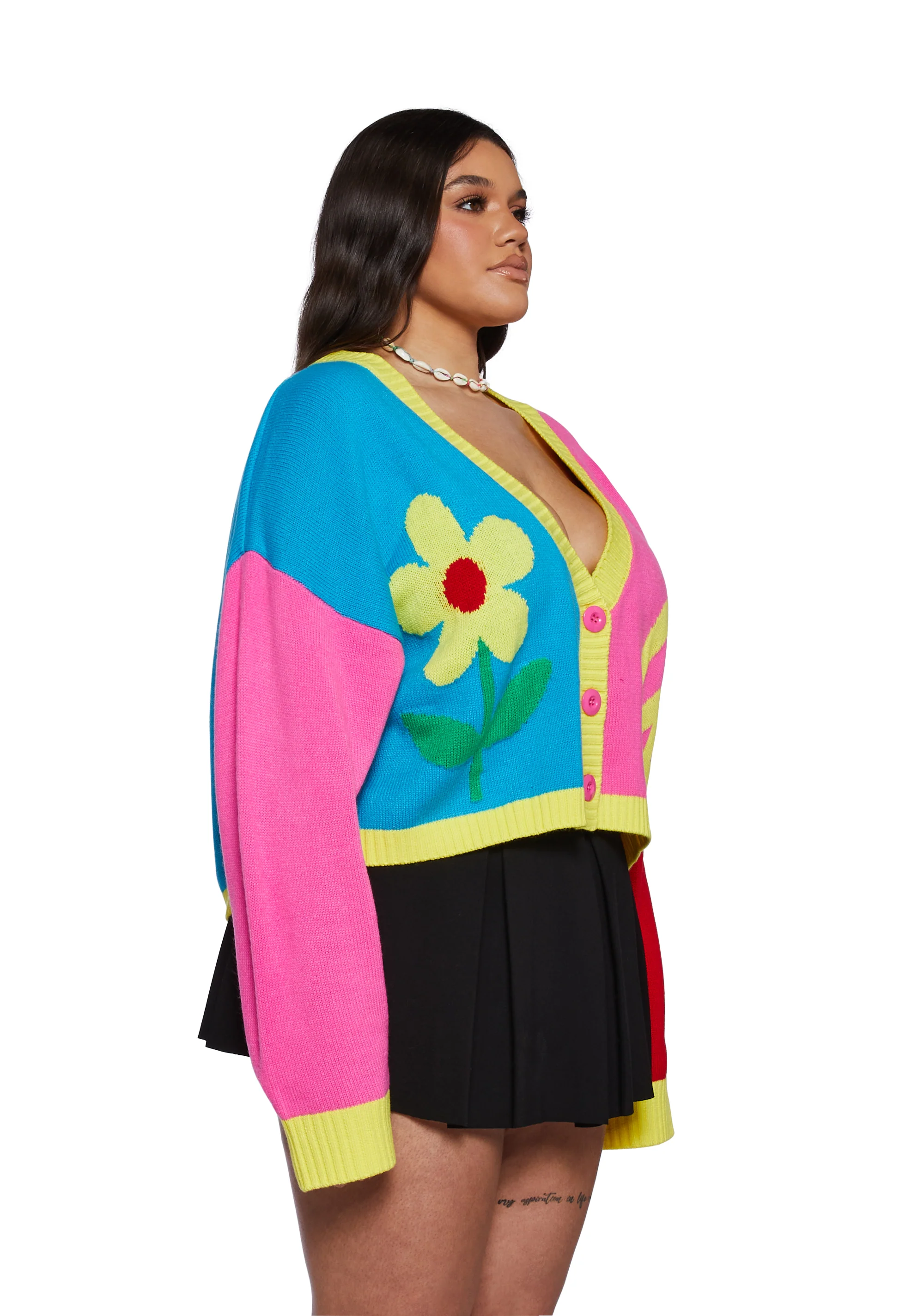 Plus Daisy Dreams Oversized Cardigan - Image 5