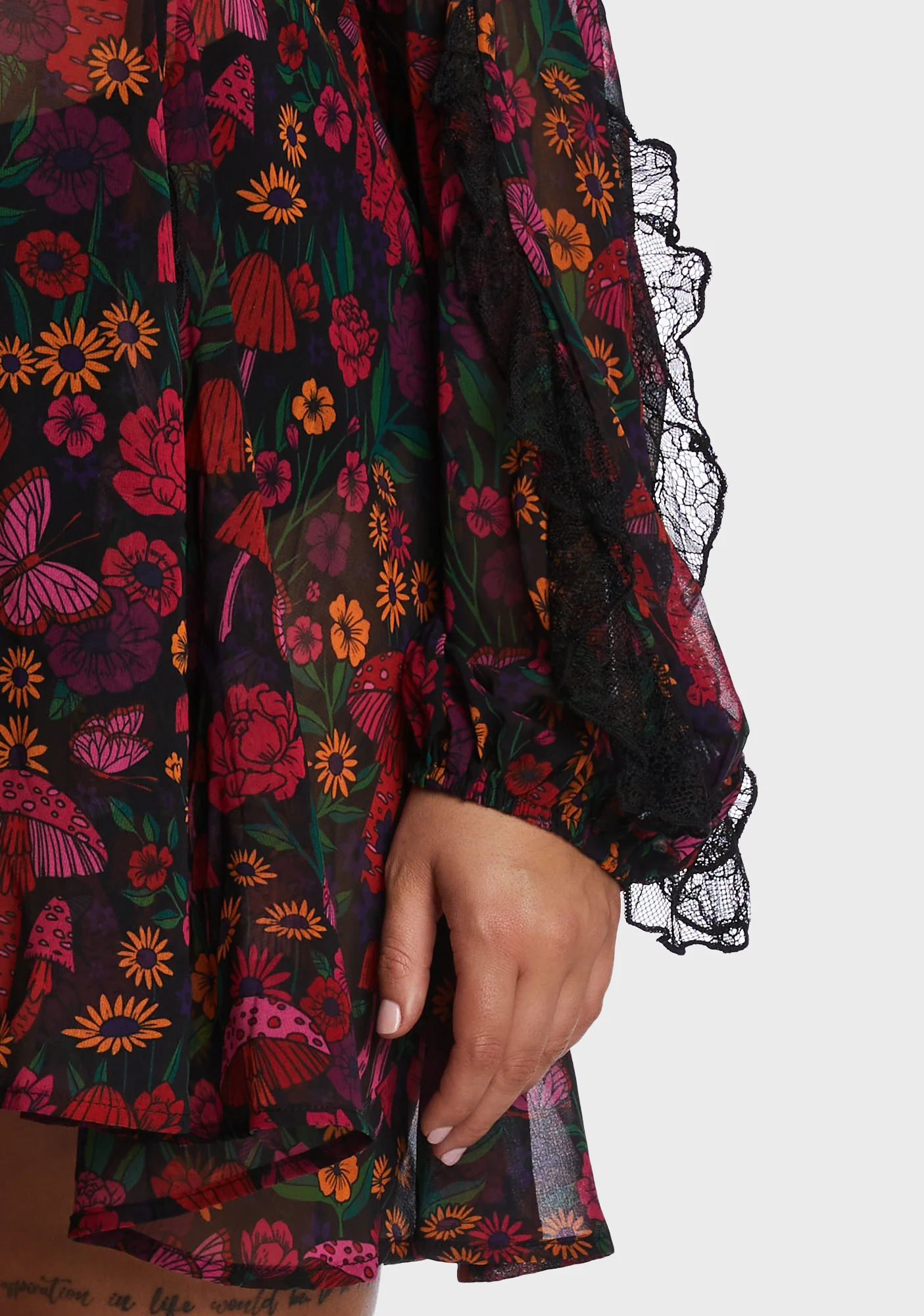 Plus Daydreamer Floral Mini Dress - Multi - Image 5