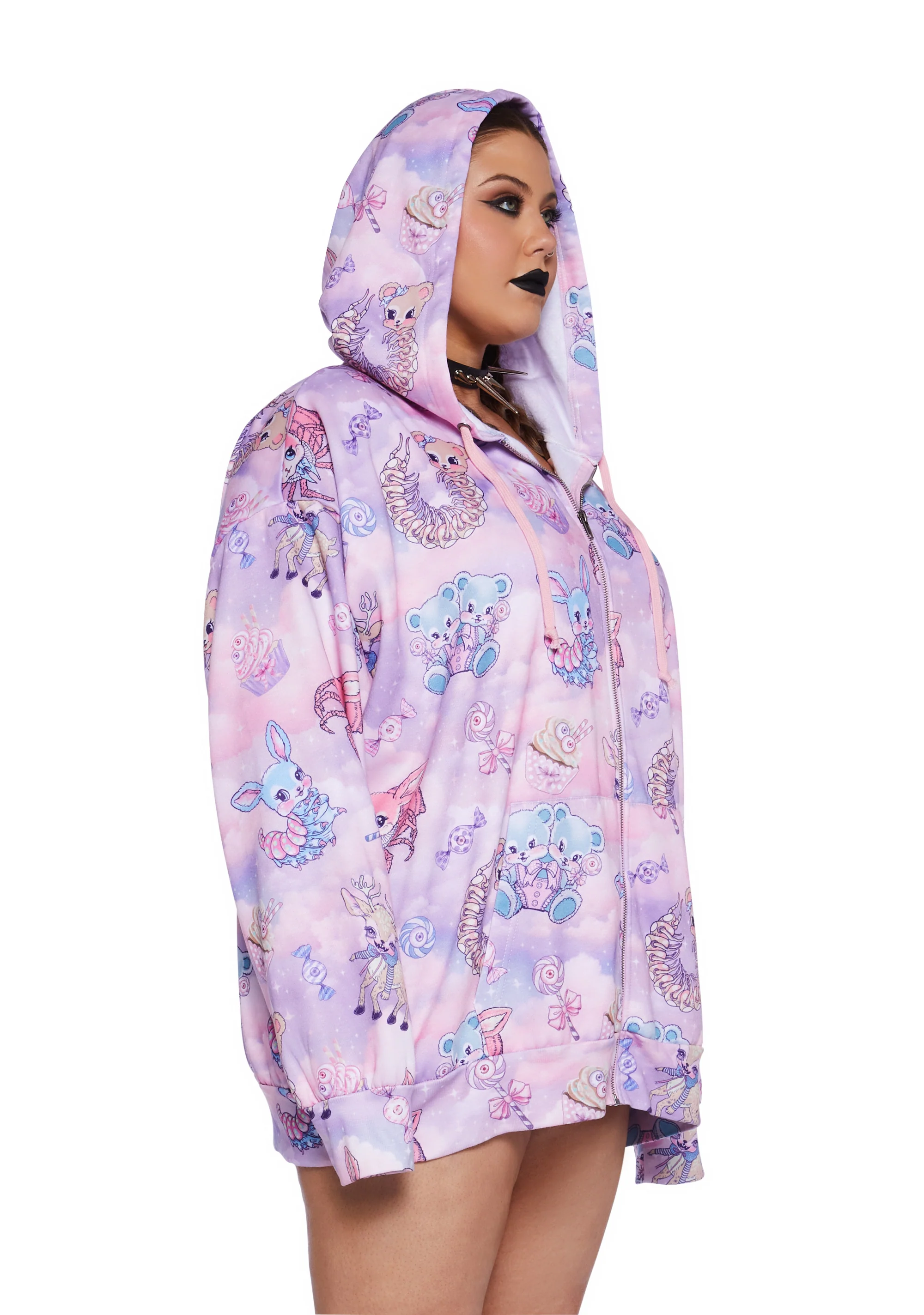 Plus Demented Sweetness Zip-Up Hoodie - Image 3