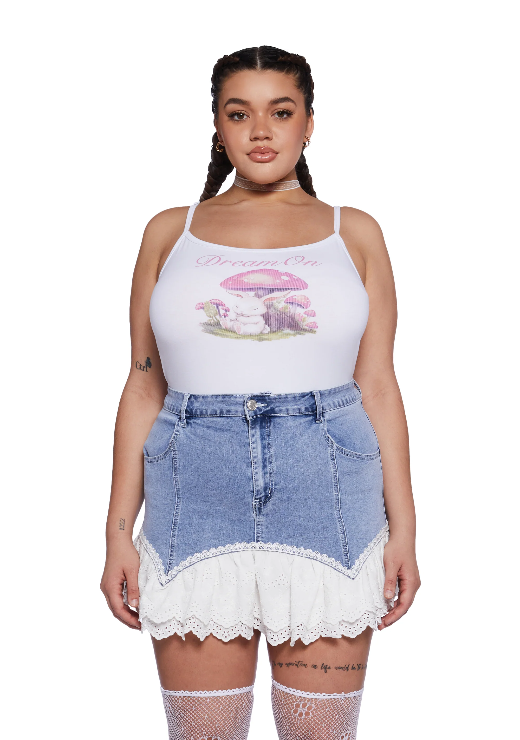 Plus Dream On Mushroom Tank Top