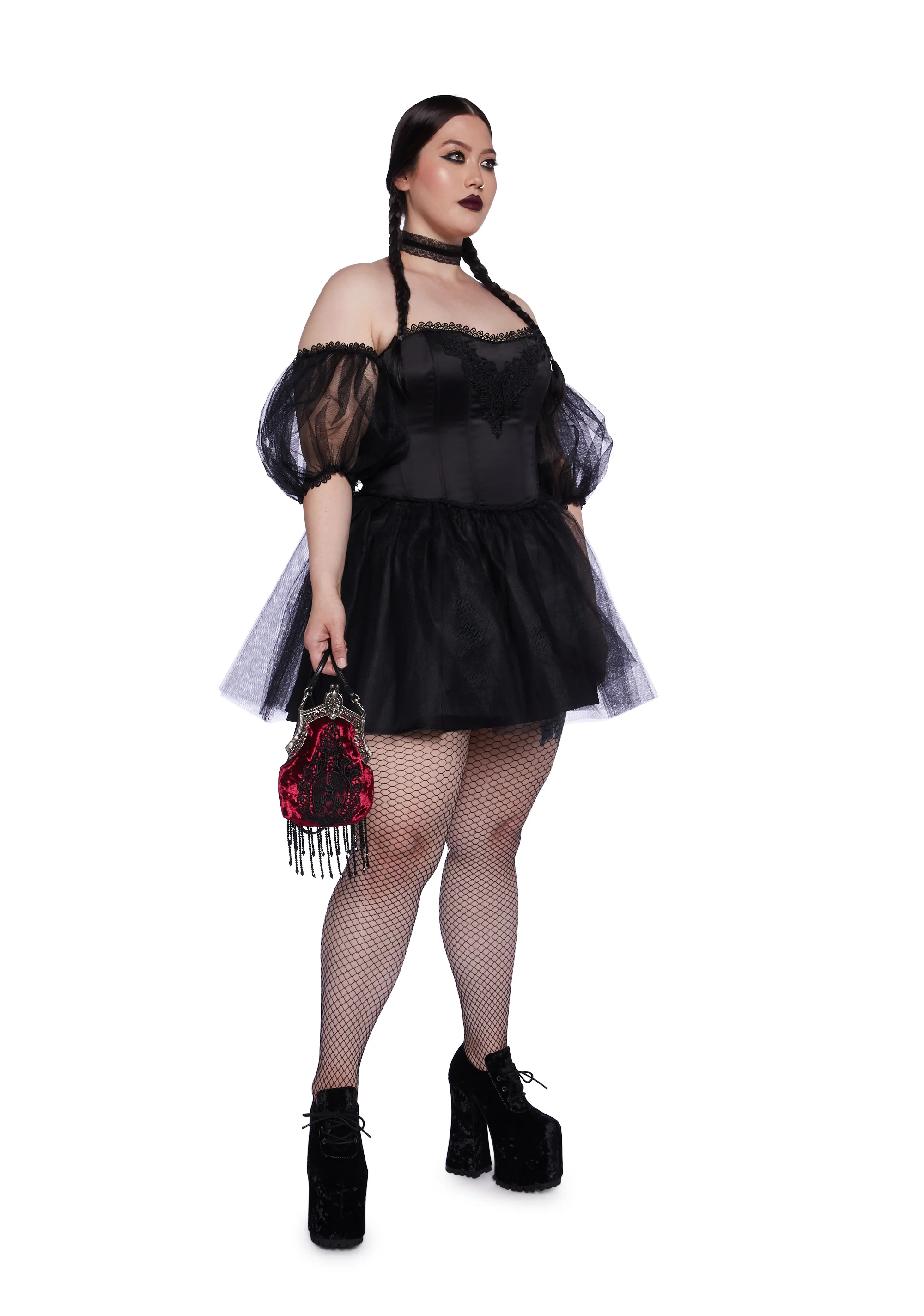 Plus Eternal Sacrifice Mini Dress - Black - Image 2