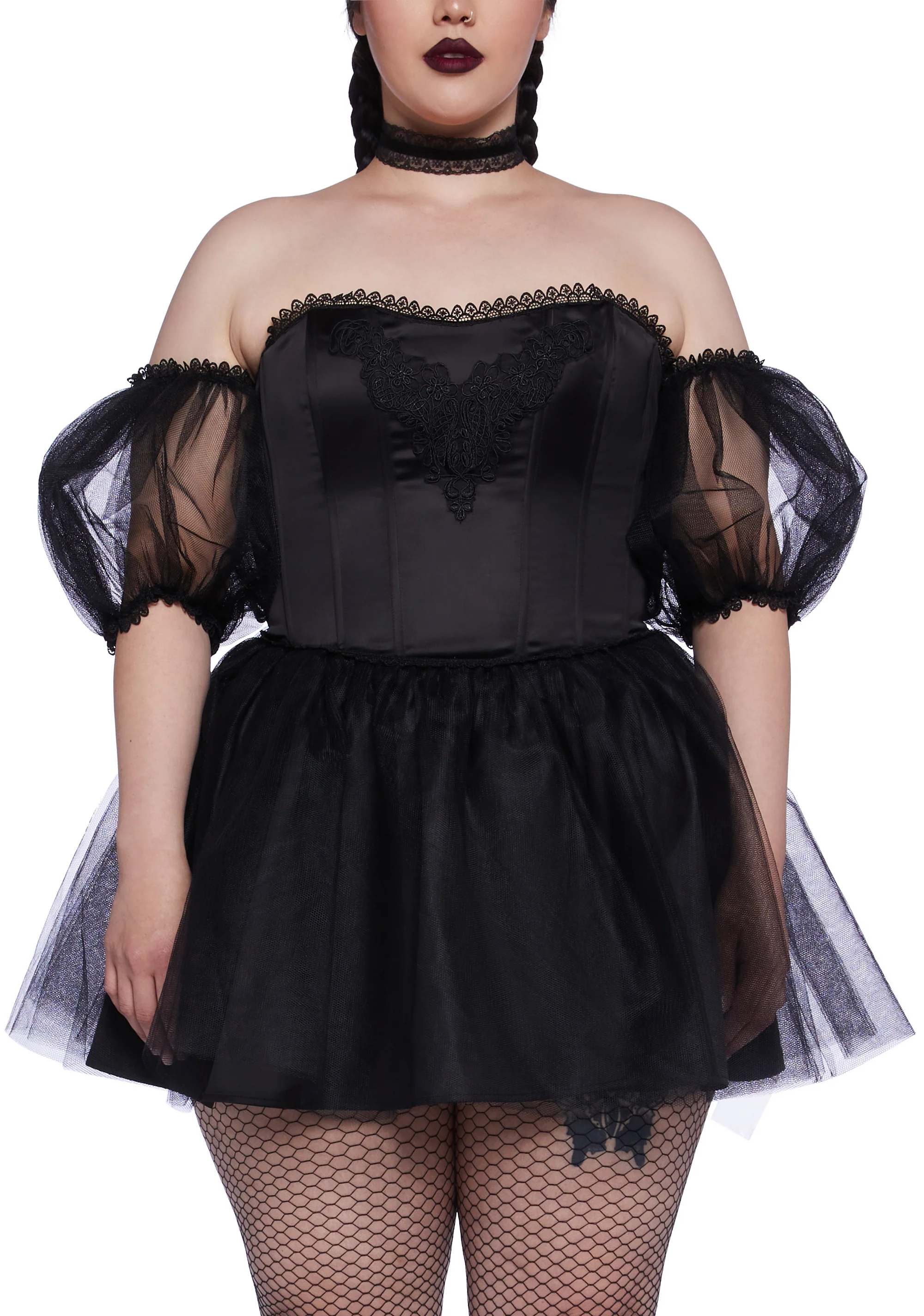 Plus Eternal Sacrifice Mini Dress - Black - Image 5