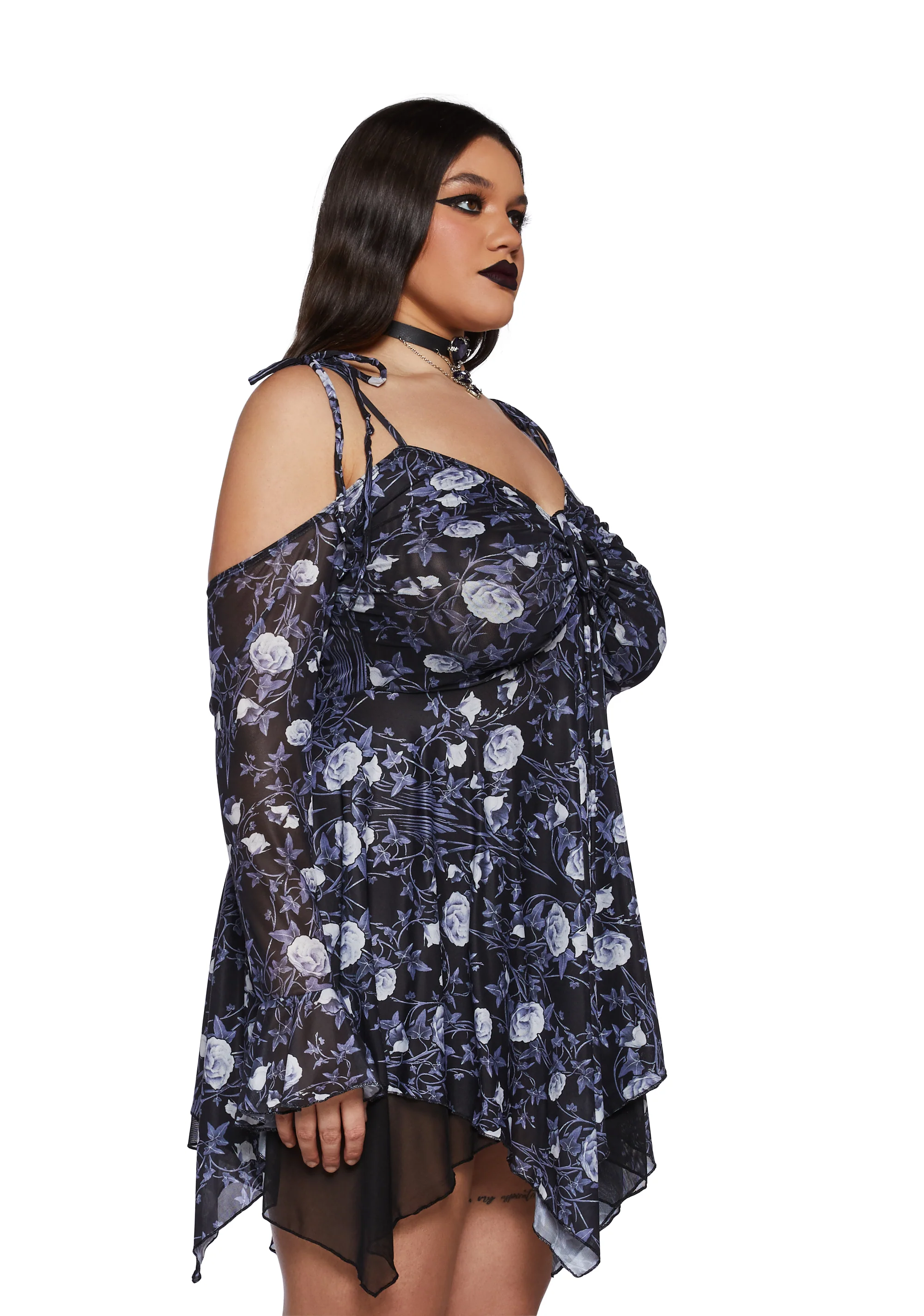 Plus F is For Fairies™ Handkerchief Dress - Light Floral - Image 3