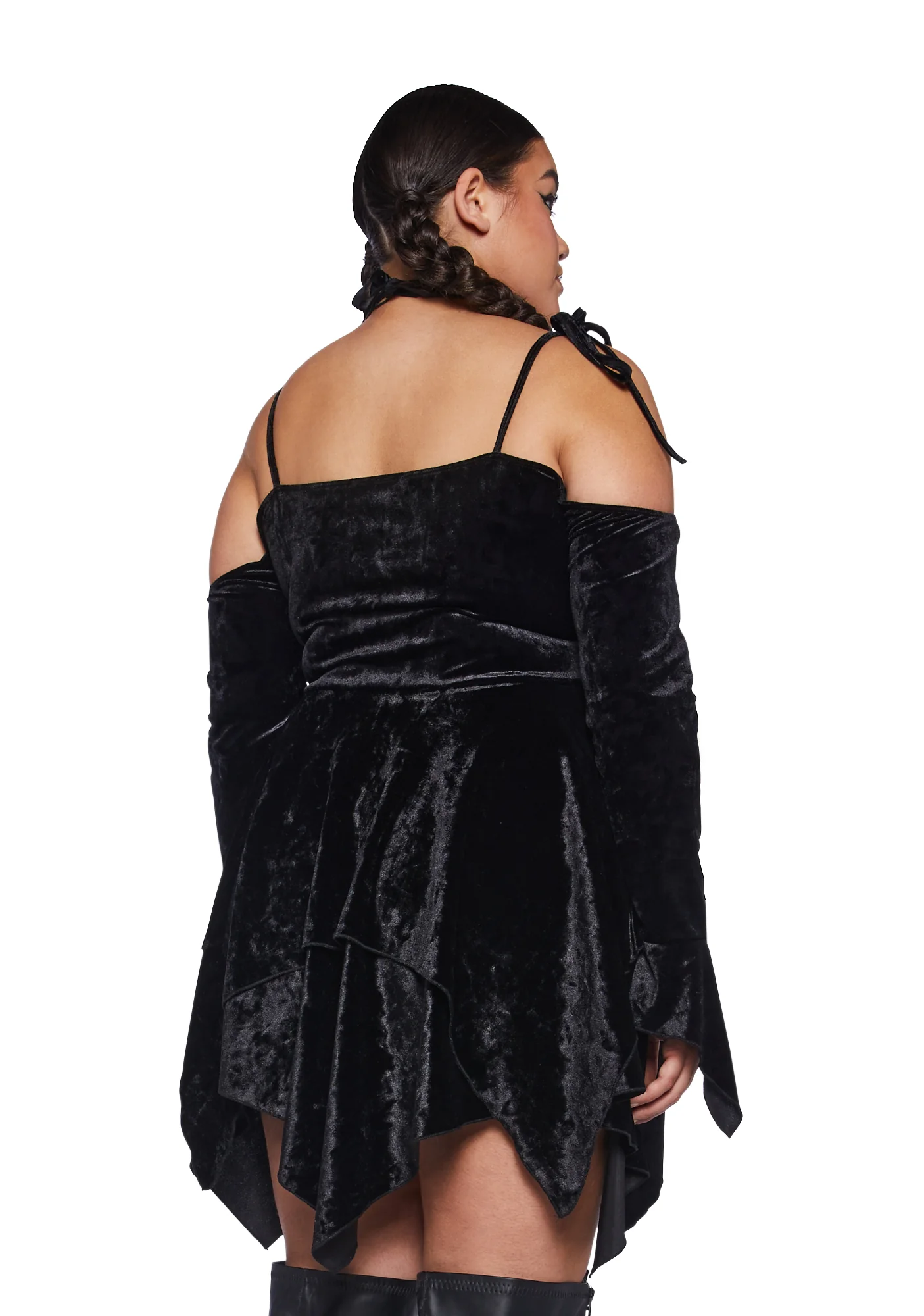 Plus F Is For Fairies Handkerchief Dress - Black Velvet - Image 4