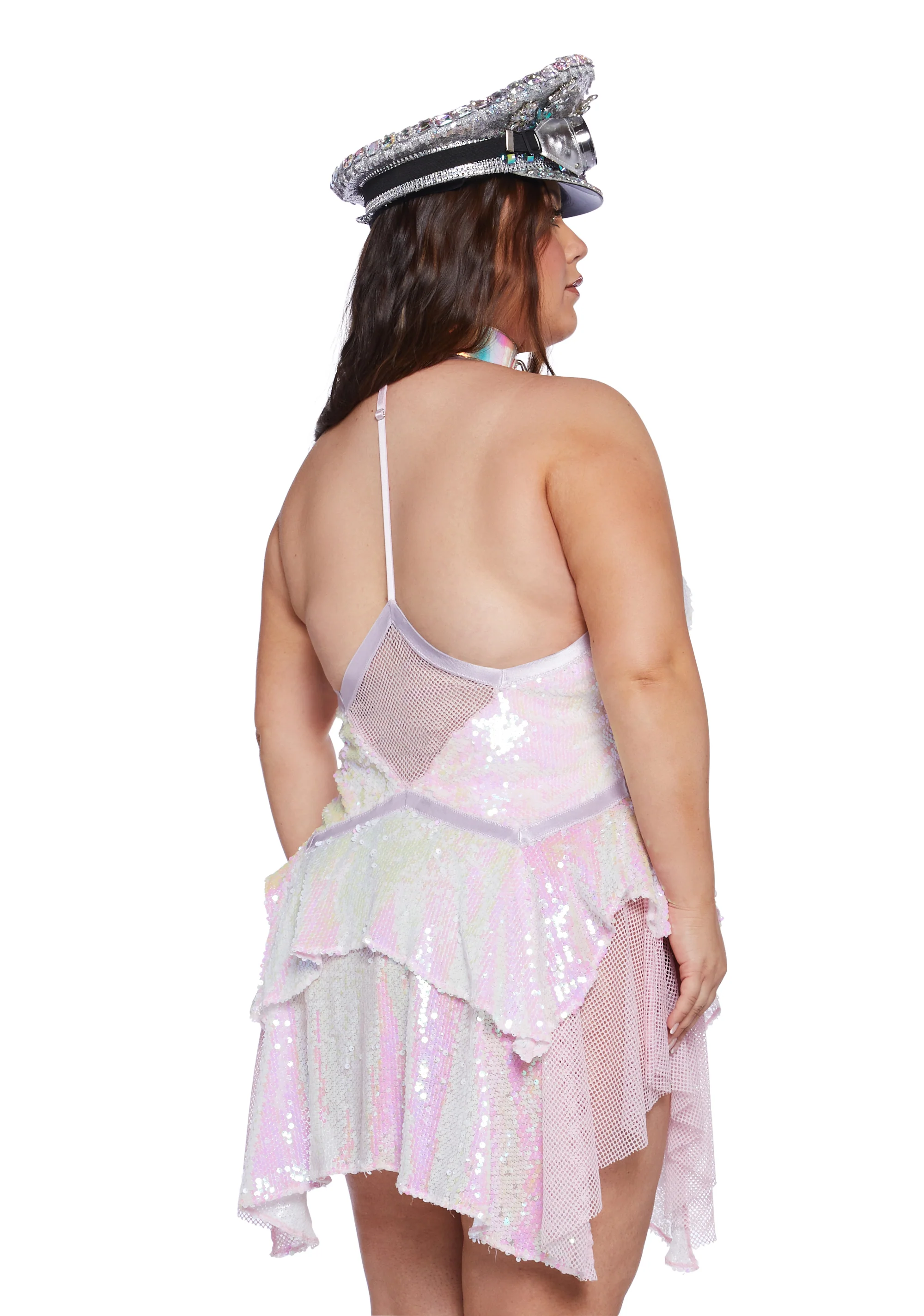 Plus Fantastical Firefly Mini Dress - Iridescent - Image 4