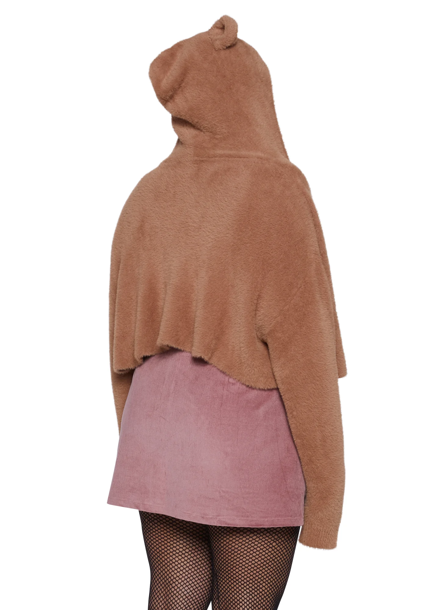 Plus Fuzzy Friend Faux Fur Hoodie - Image 4