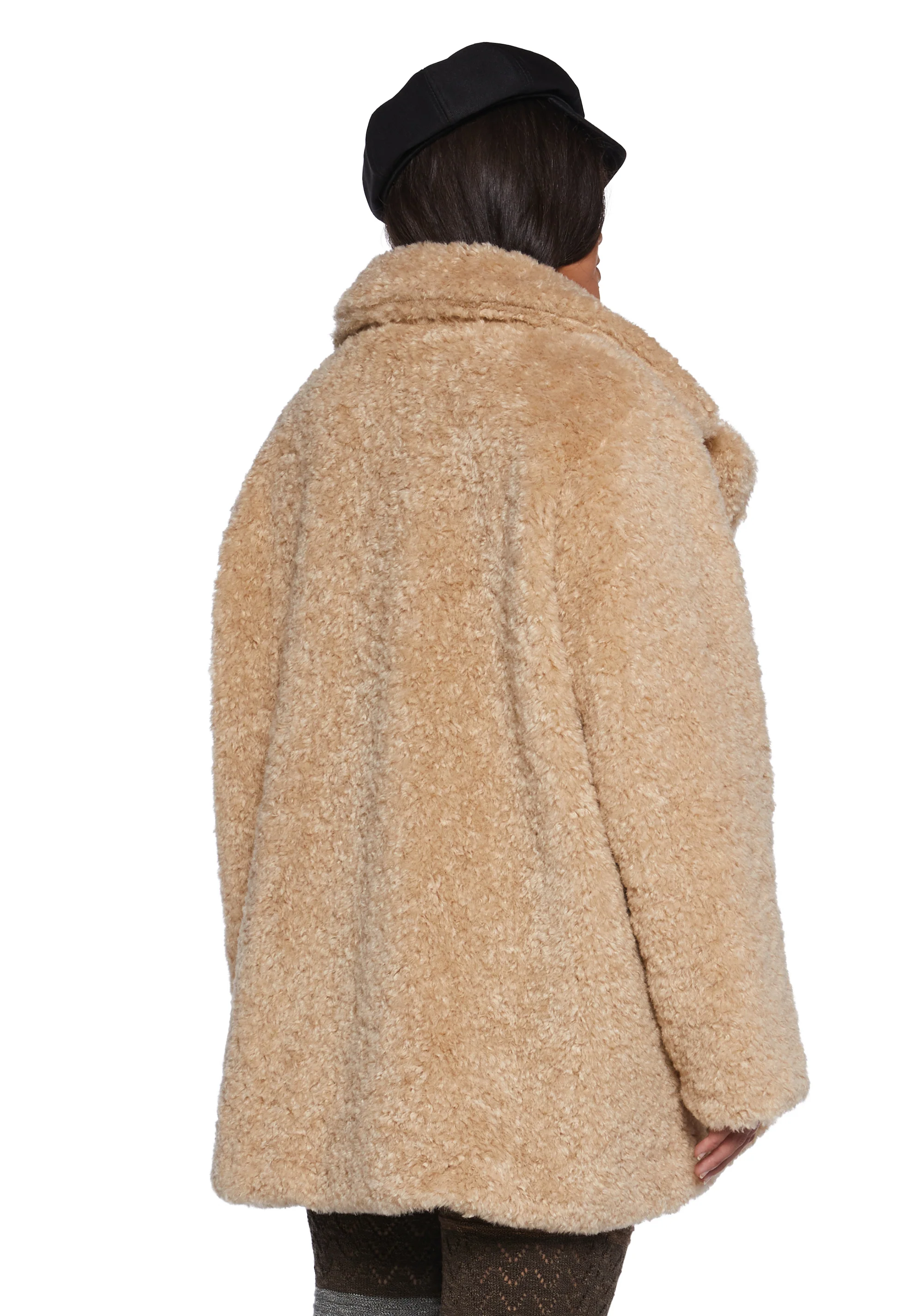 Plus Garage Band Sherpa Cropped Coat - Image 4