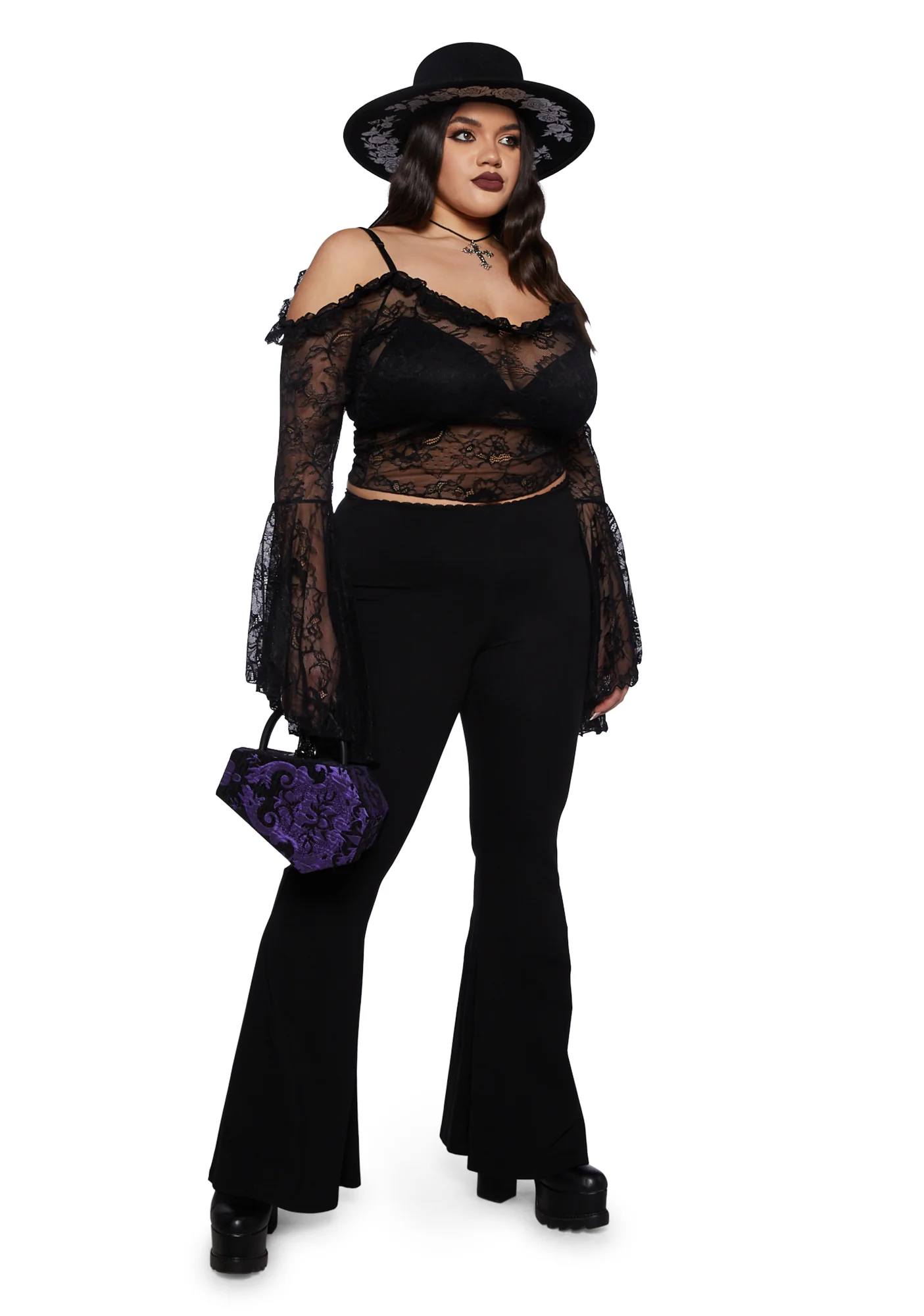 Plus Gothic With Grace Mesh Top - Image 2