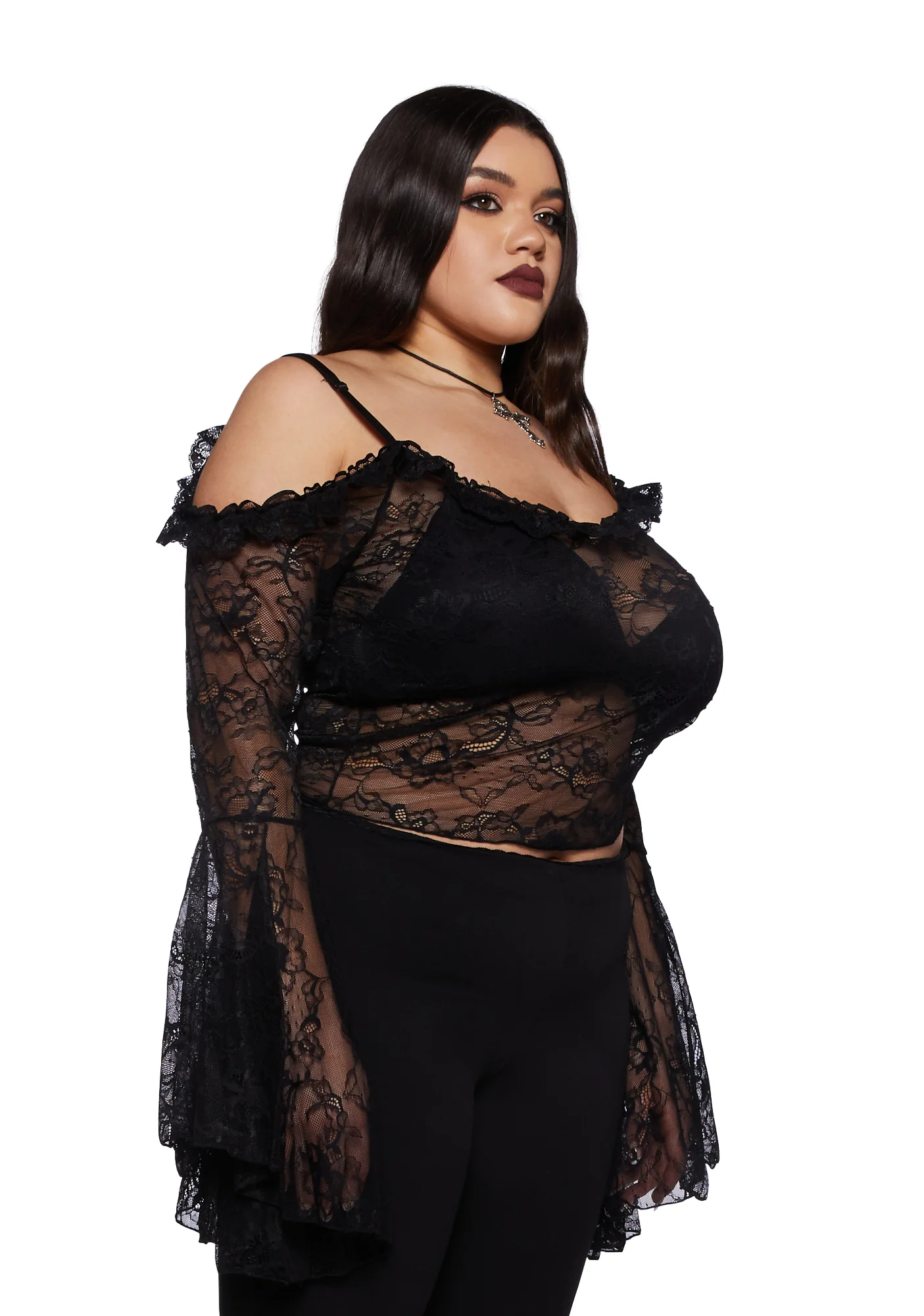 Plus Gothic With Grace Mesh Top - Image 3