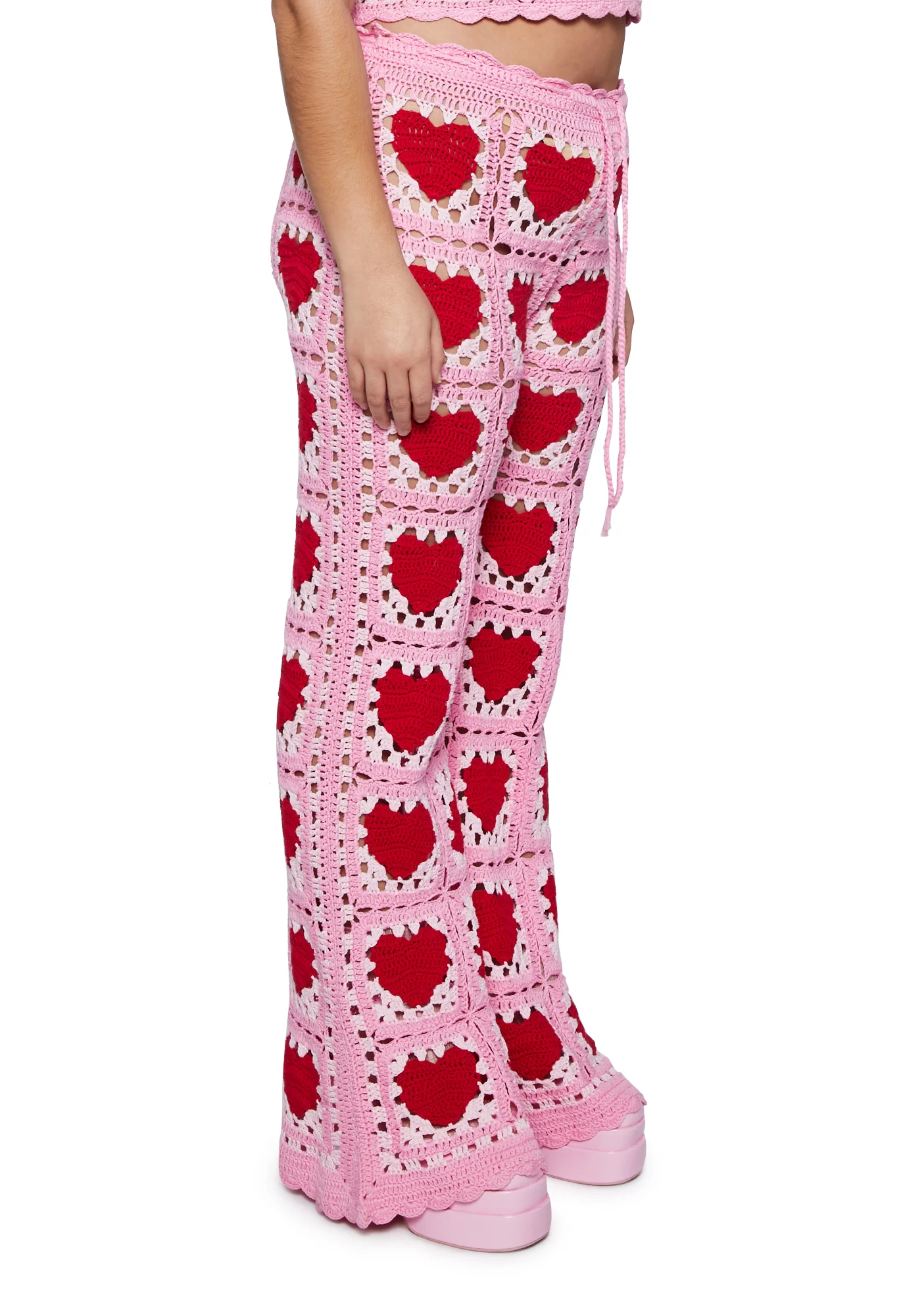Plus Heartfelt Kisses Crochet Pants - Image 3