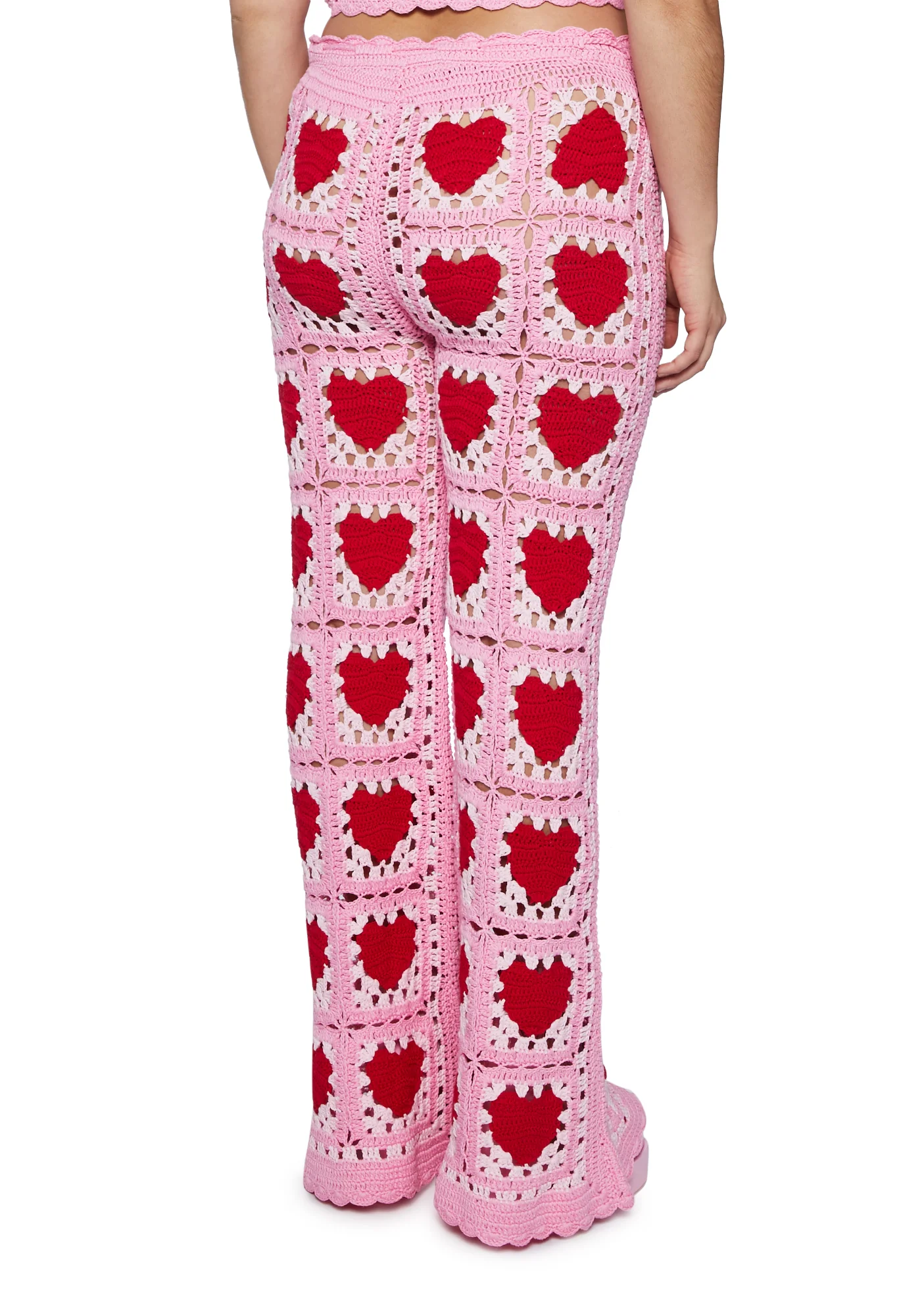 Plus Heartfelt Kisses Crochet Pants - Image 4