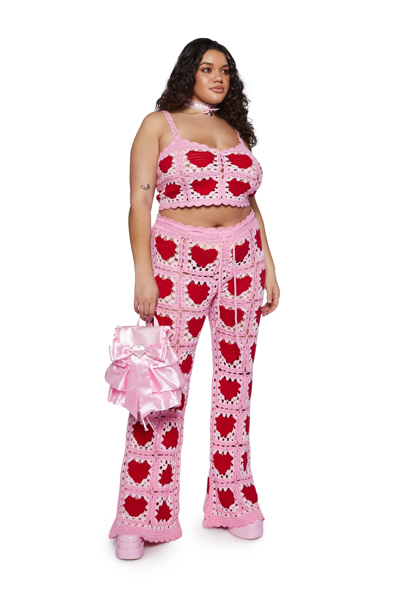 Plus Heartfelt Kisses Crochet Tank Top - Image 2