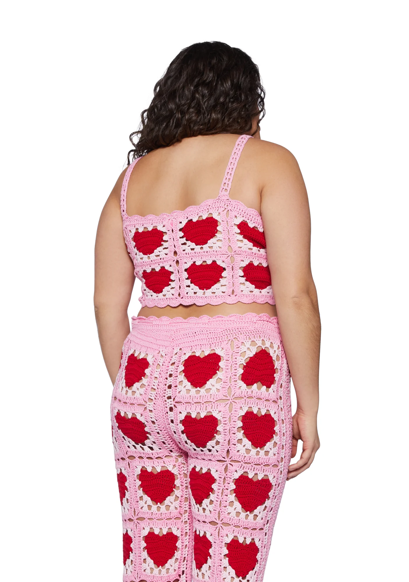 Plus Heartfelt Kisses Crochet Tank Top - Image 4