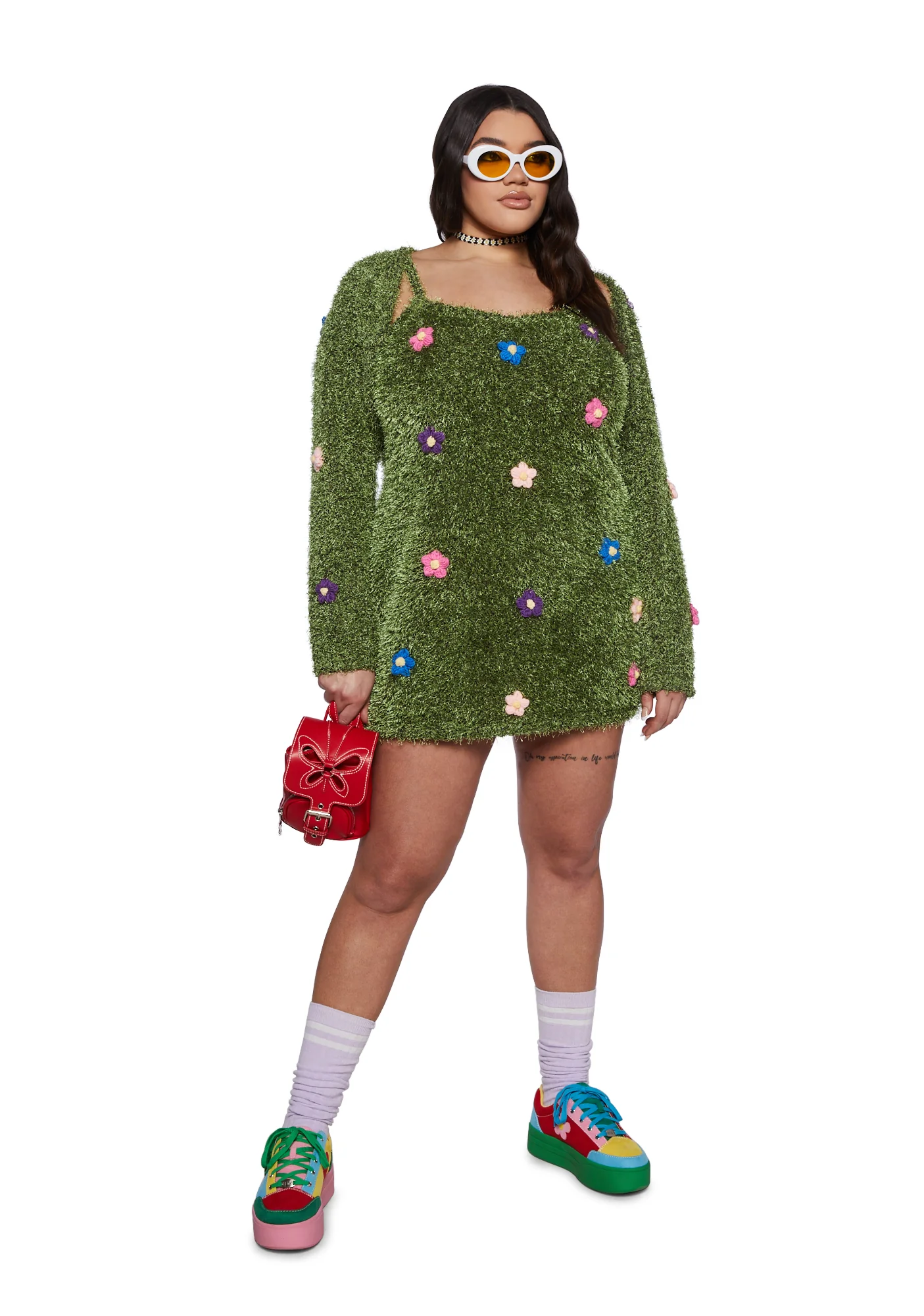 Plus It’s Always Greener Mini Dress And Shrug Set - Image 2