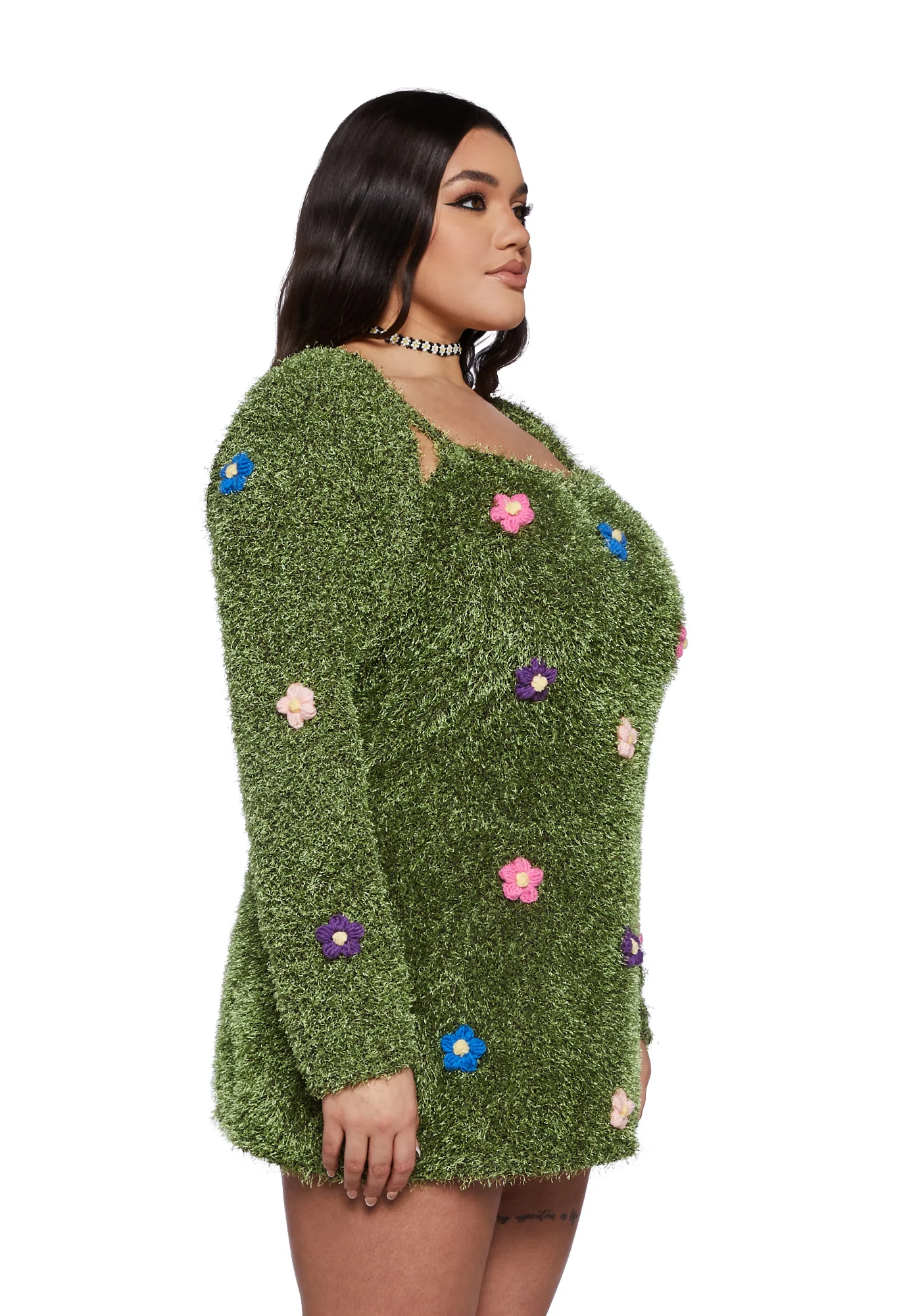 Plus It’s Always Greener Mini Dress And Shrug Set - Image 3