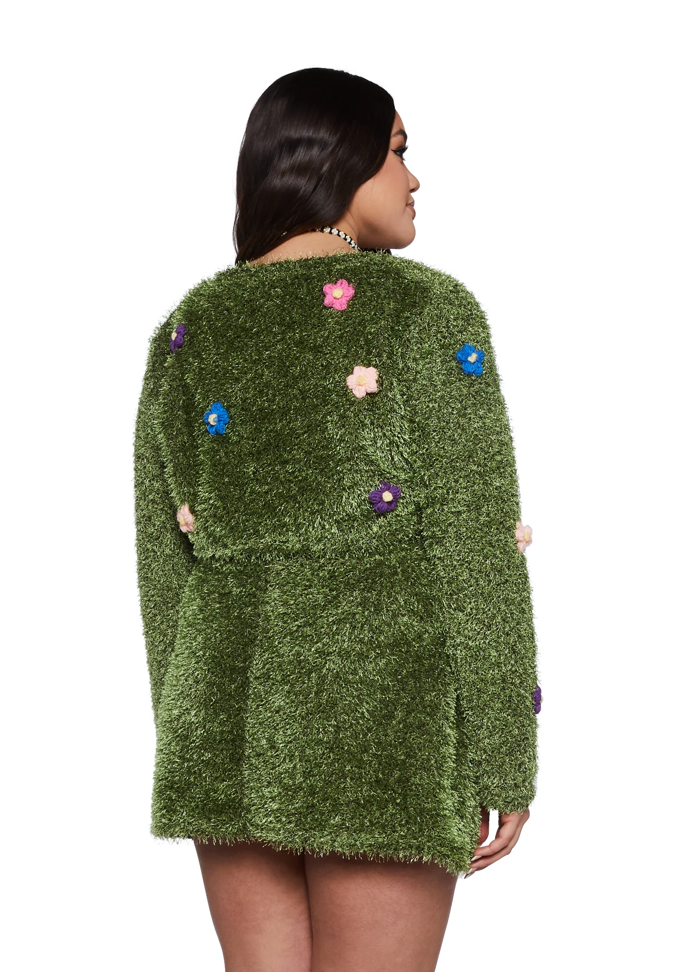 Plus It’s Always Greener Mini Dress And Shrug Set - Image 4