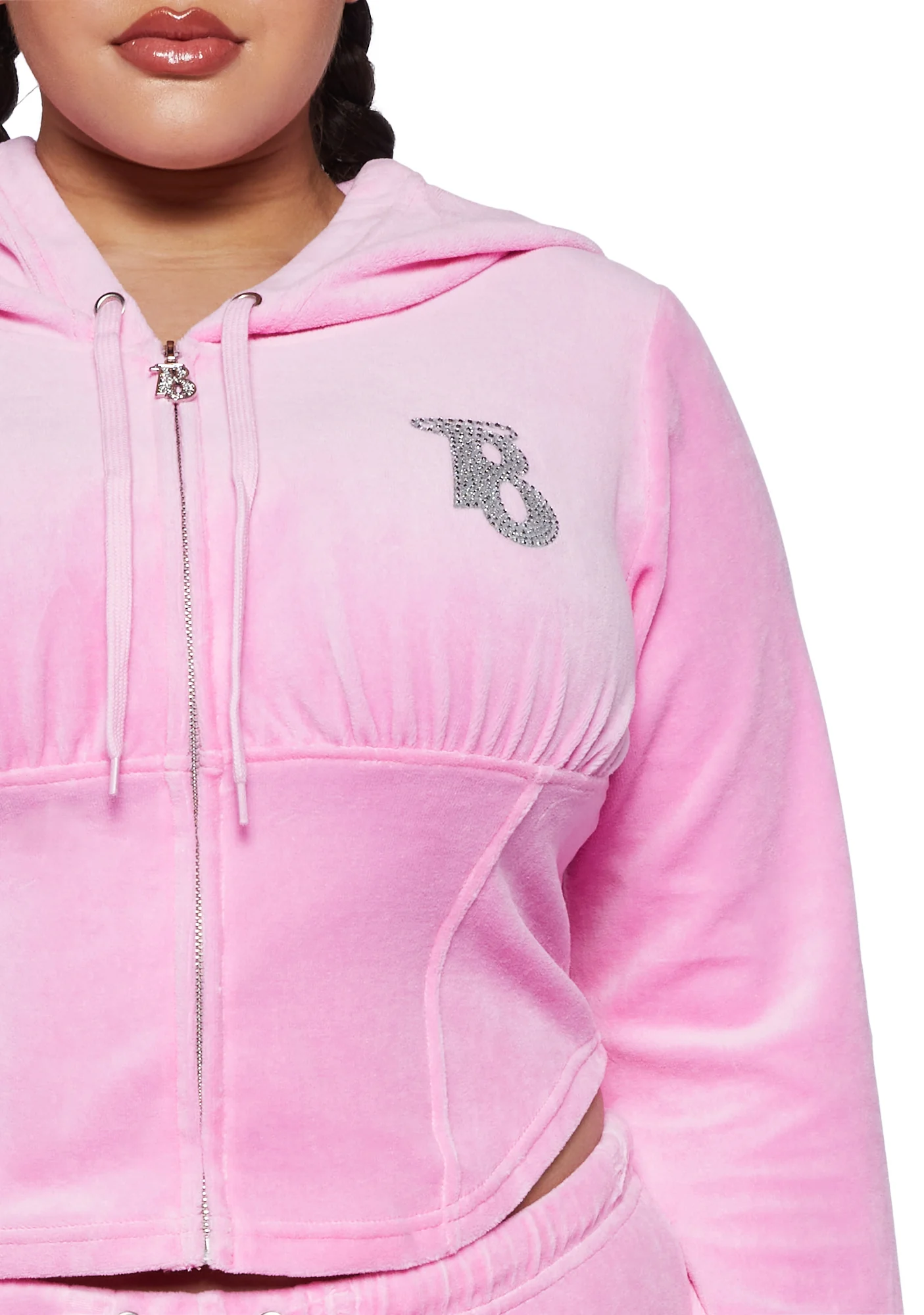 Plus Keep It Glossy Corset Hoodie - Image 6