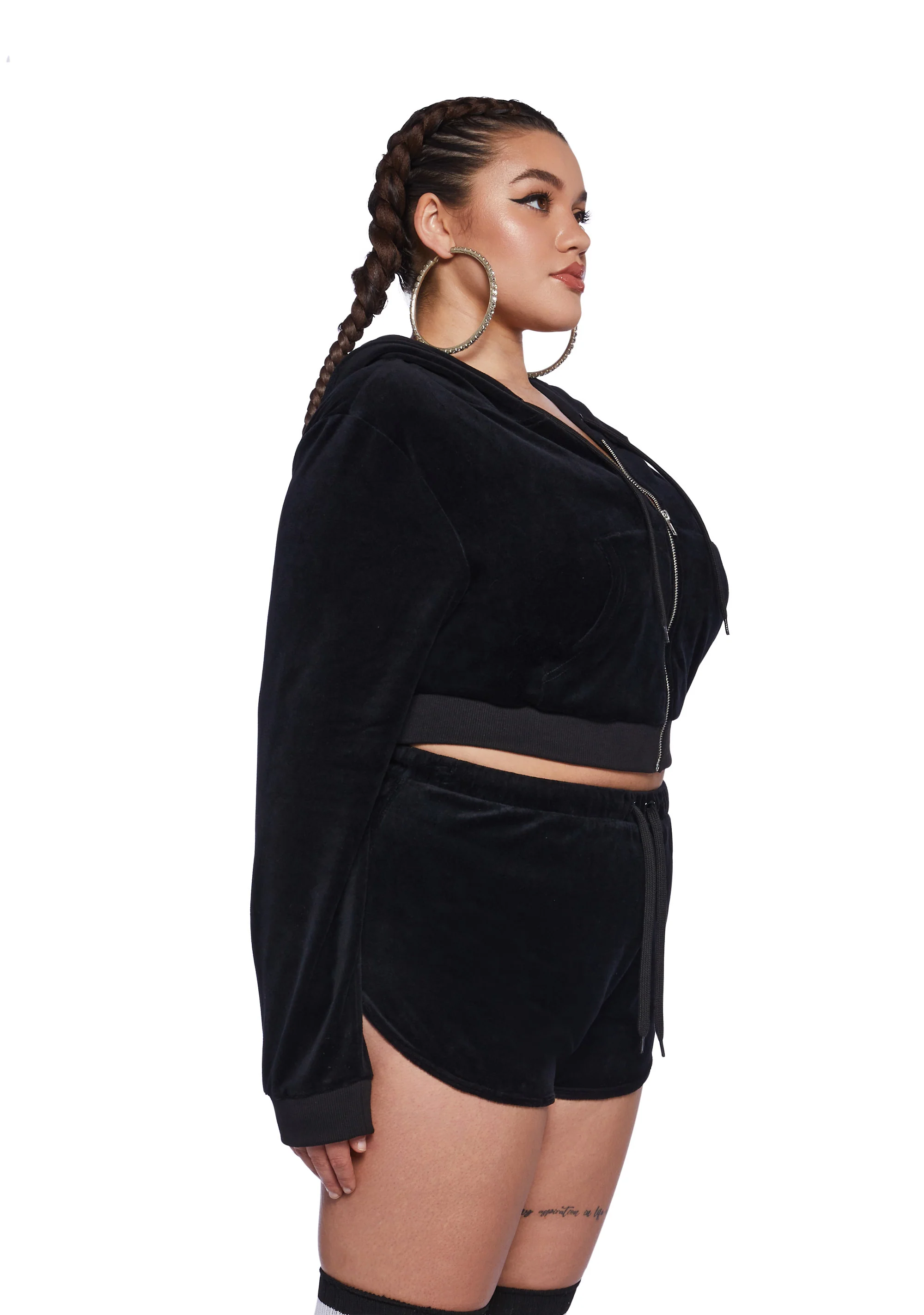 Plus Keep It Glossy Velour Jacket - Rainbow - Image 3