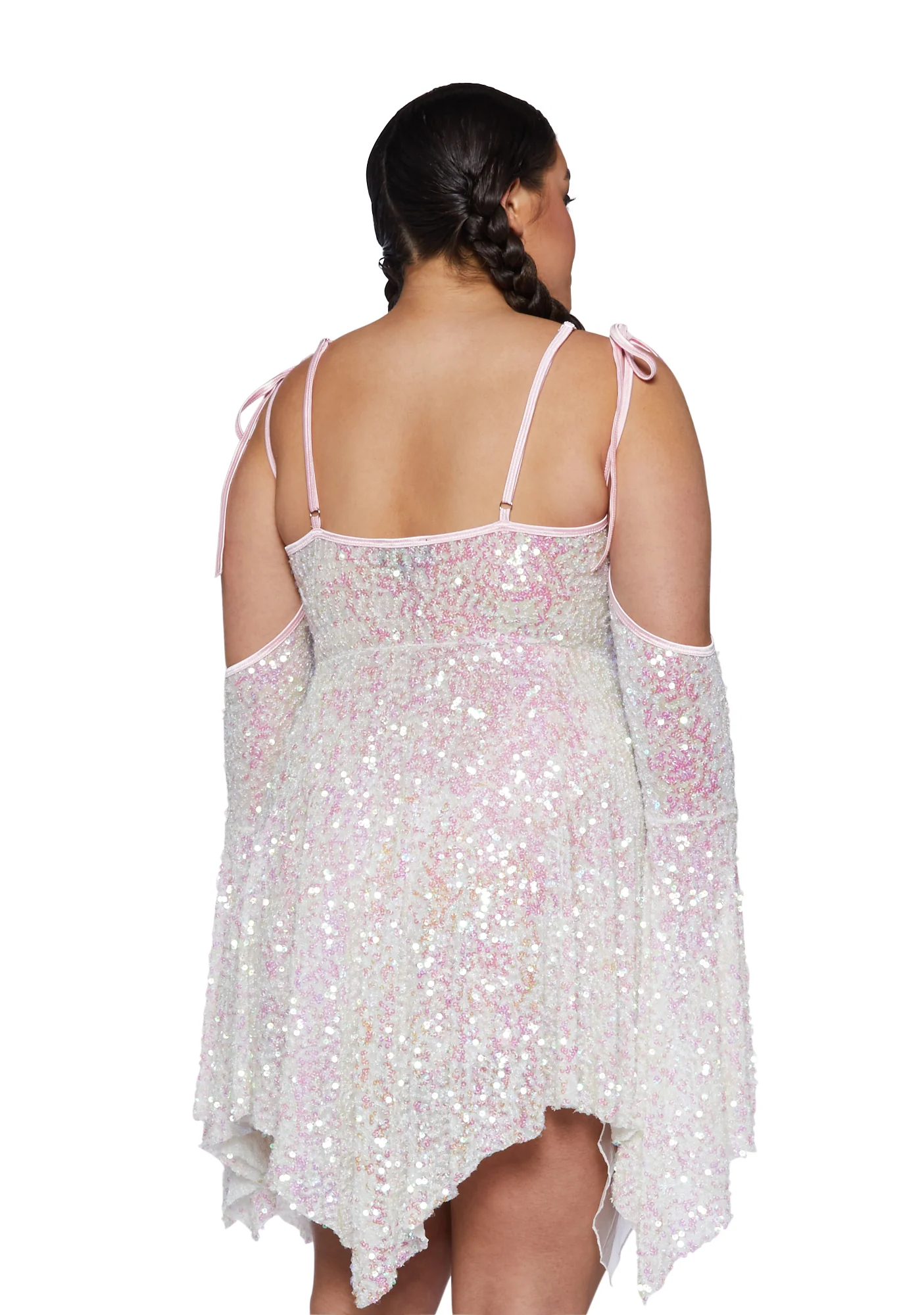 Plus Lightning In A Bottle Mini Dress - White - Image 4