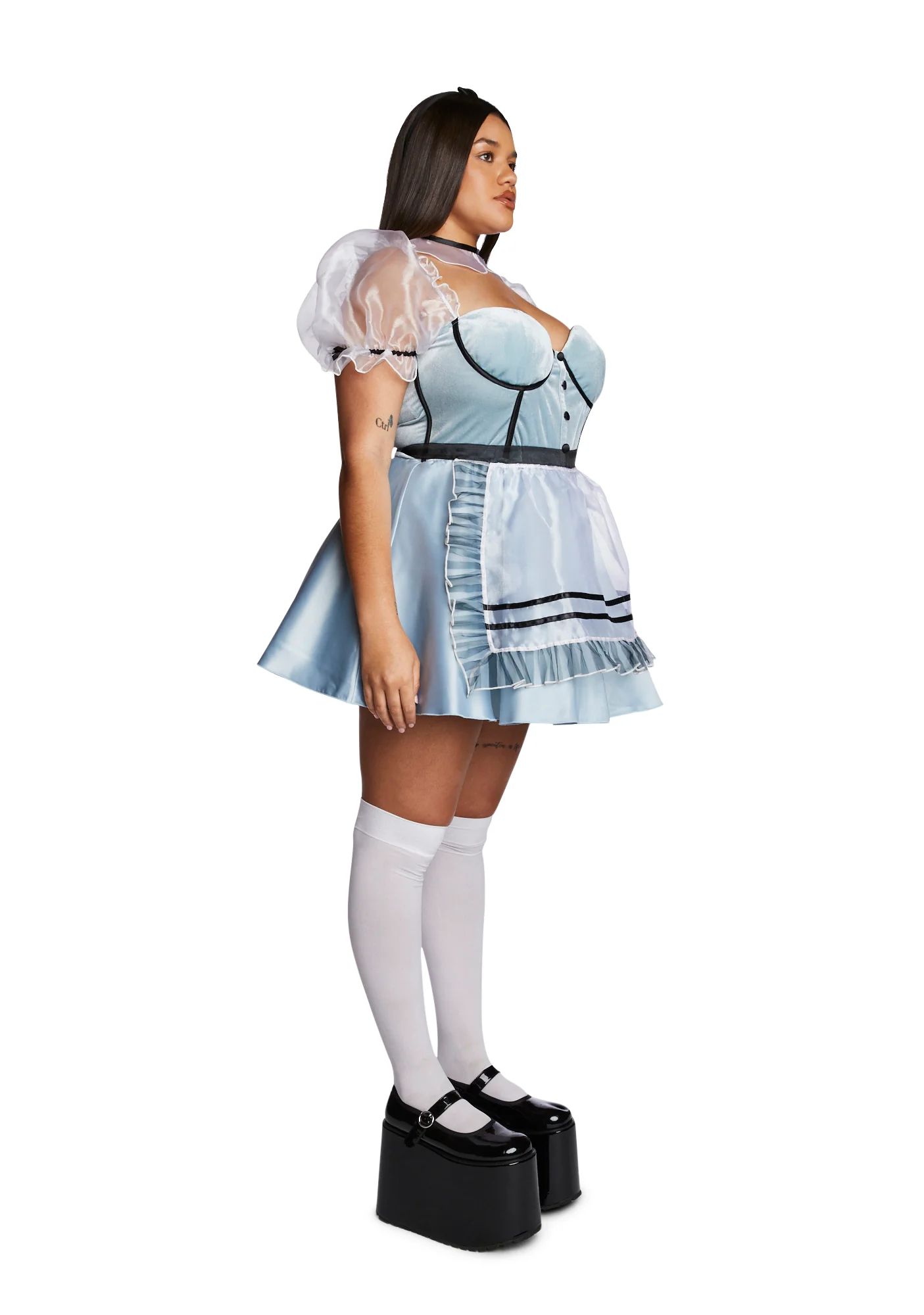 Plus Looking Glass Girl Costume Set - Image 3