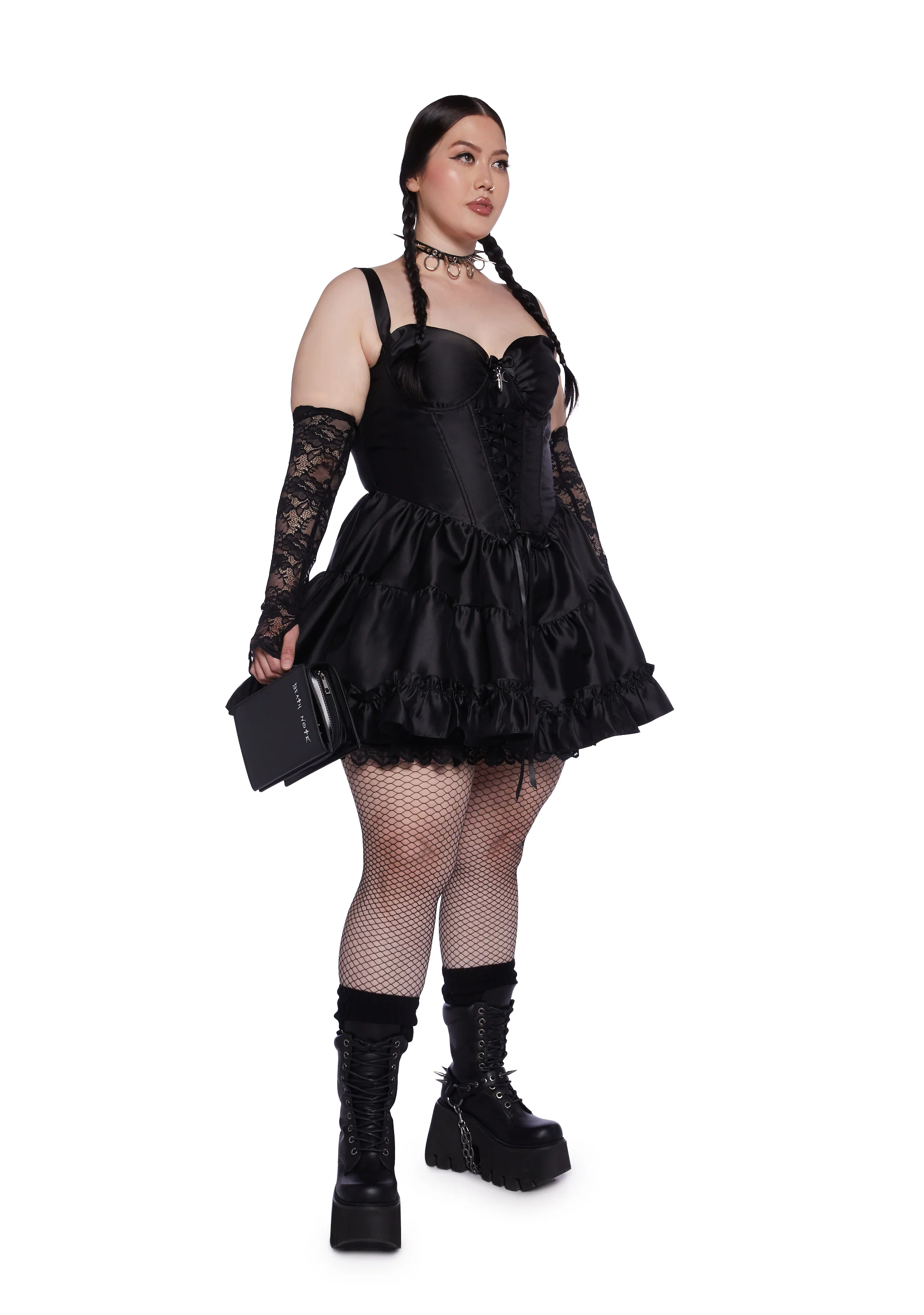 Plus Love You More Mini Dress And Gloves Set - Image 2