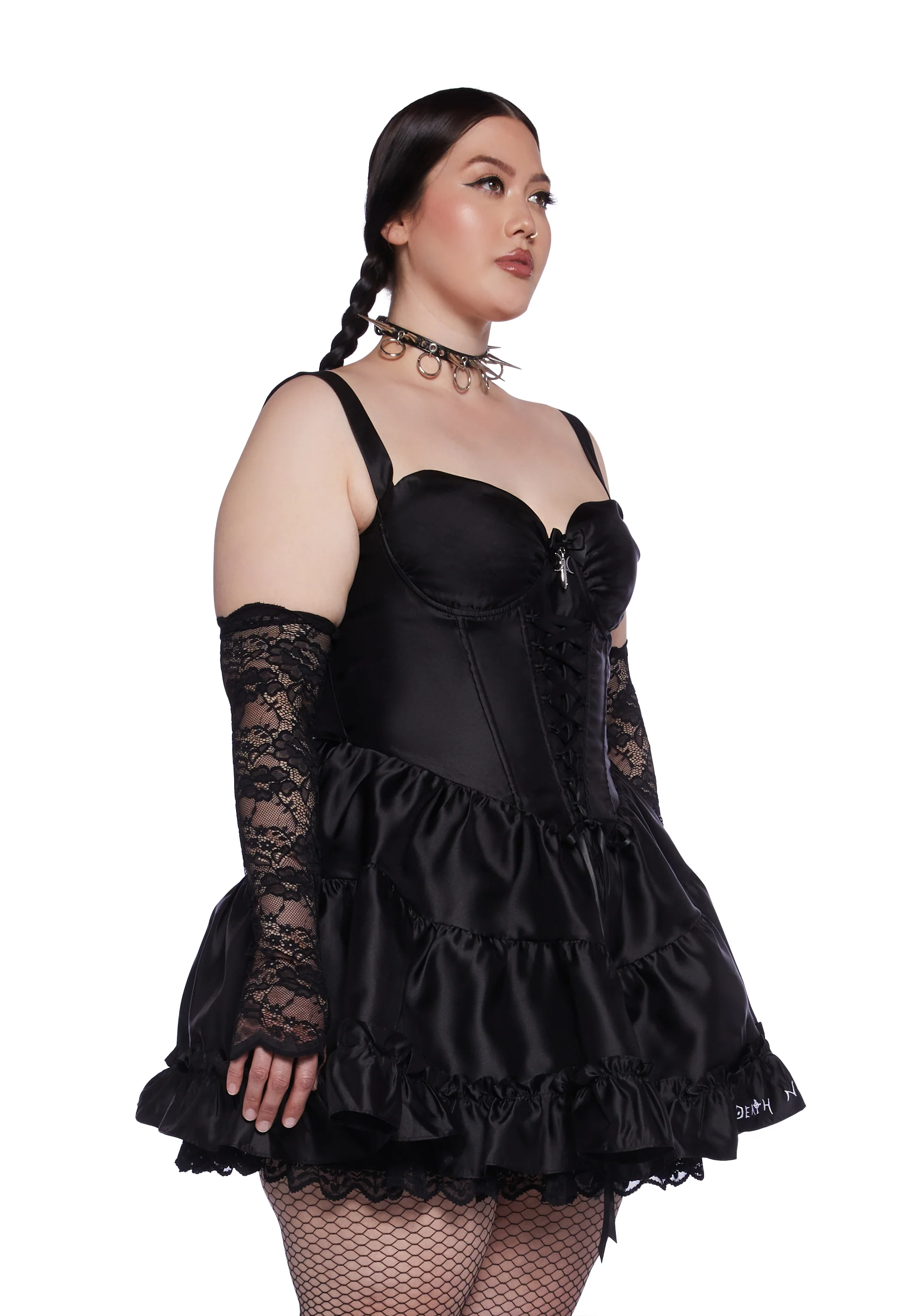 Plus Love You More Mini Dress And Gloves Set - Image 3